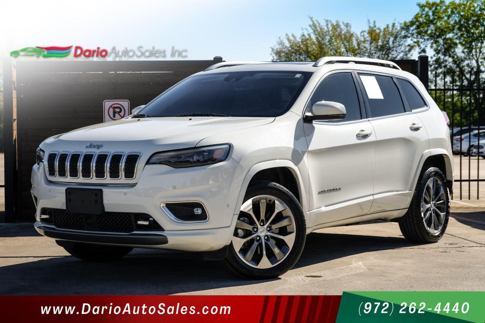 2019 WHITE Jeep Cherokee Overland 4WD (1C4PJMJX6KD) with an 3.2L V6 DOHC 24V engine, 9-Speed Automatic transmission, located at 2401 E Main St., Grand Prairie, TX, 75050, (972) 262-4440, 32.748981, -96.969643 - Photo#0