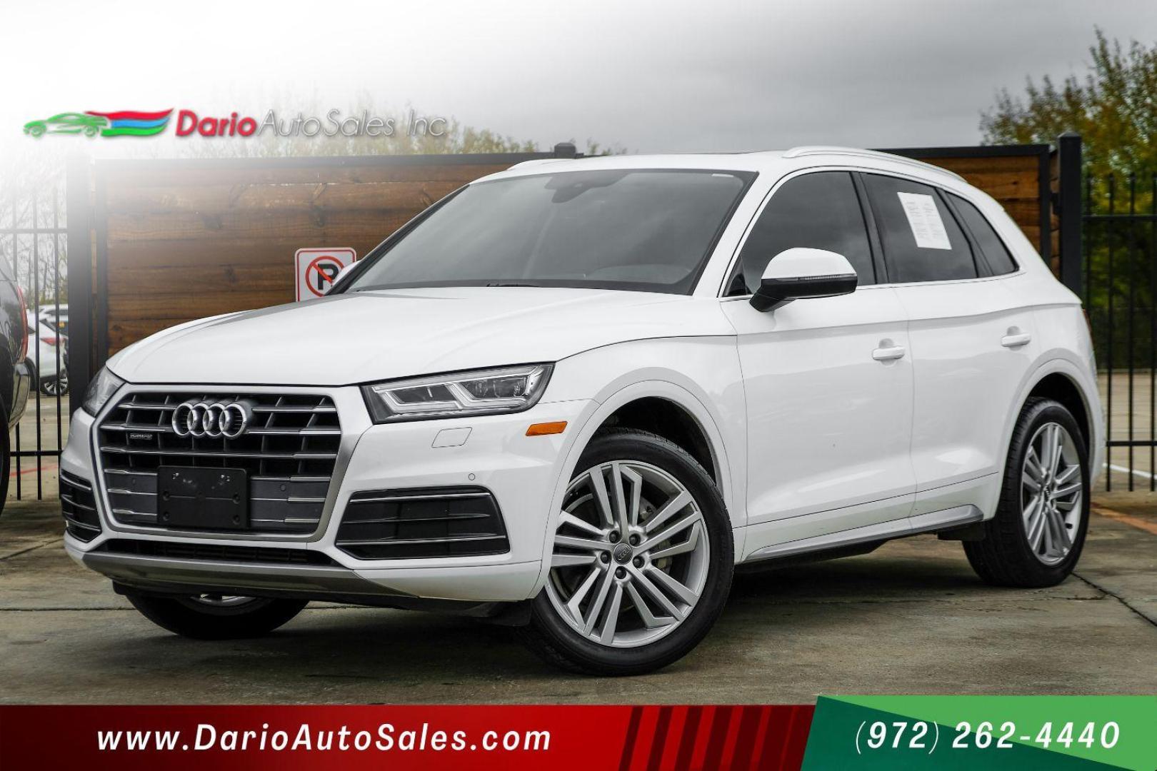 2018 WHITE Audi Q5 2.0T Premium Plus quattro (WA1BNAFY4J2) with an 2.0L L4 DOHC 16V engine, 7-Speed Automatic transmission, located at 2401 E Main St., Grand Prairie, TX, 75050, (972) 262-4440, 32.748981, -96.969643 - Photo#0