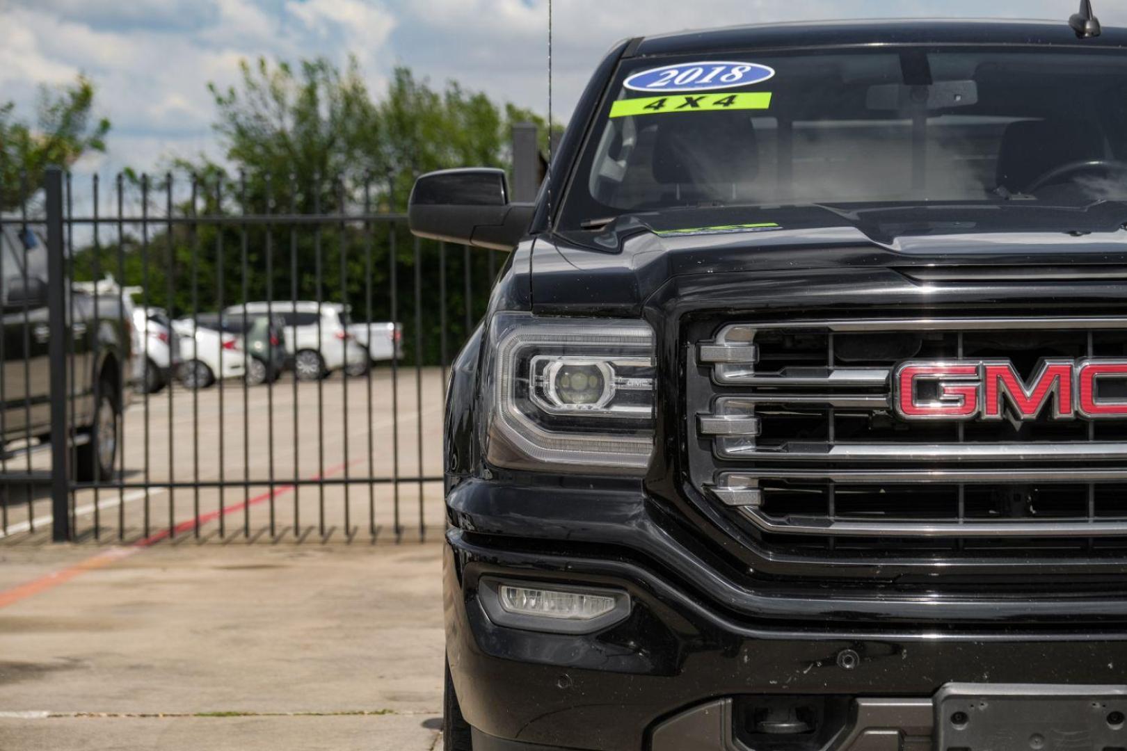 2018 BLACK GMC Sierra 1500 SLT Crew Cab Short B (3GTU2NEJ6JG) with an 6.2L V8 OHV 16V engine, 6-Speed Automatic transmission, located at 2401 E Main St., Grand Prairie, TX, 75050, (972) 262-4440, 32.748981, -96.969643 - Photo#41