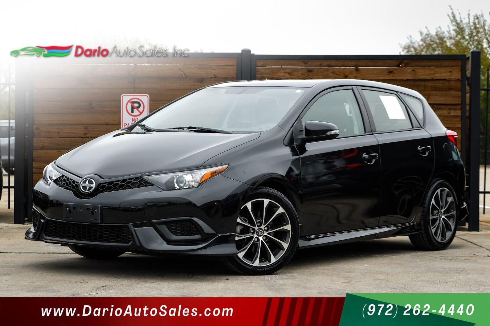 2016 Black Scion iM CVT (JTNKARJE2GJ) with an 1.8L L4 DOHC 16V engine, Continuously Variable Transmission transmission, located at 2401 E Main St., Grand Prairie, TX, 75050, (972) 262-4440, 32.748981, -96.969643 - Photo#0