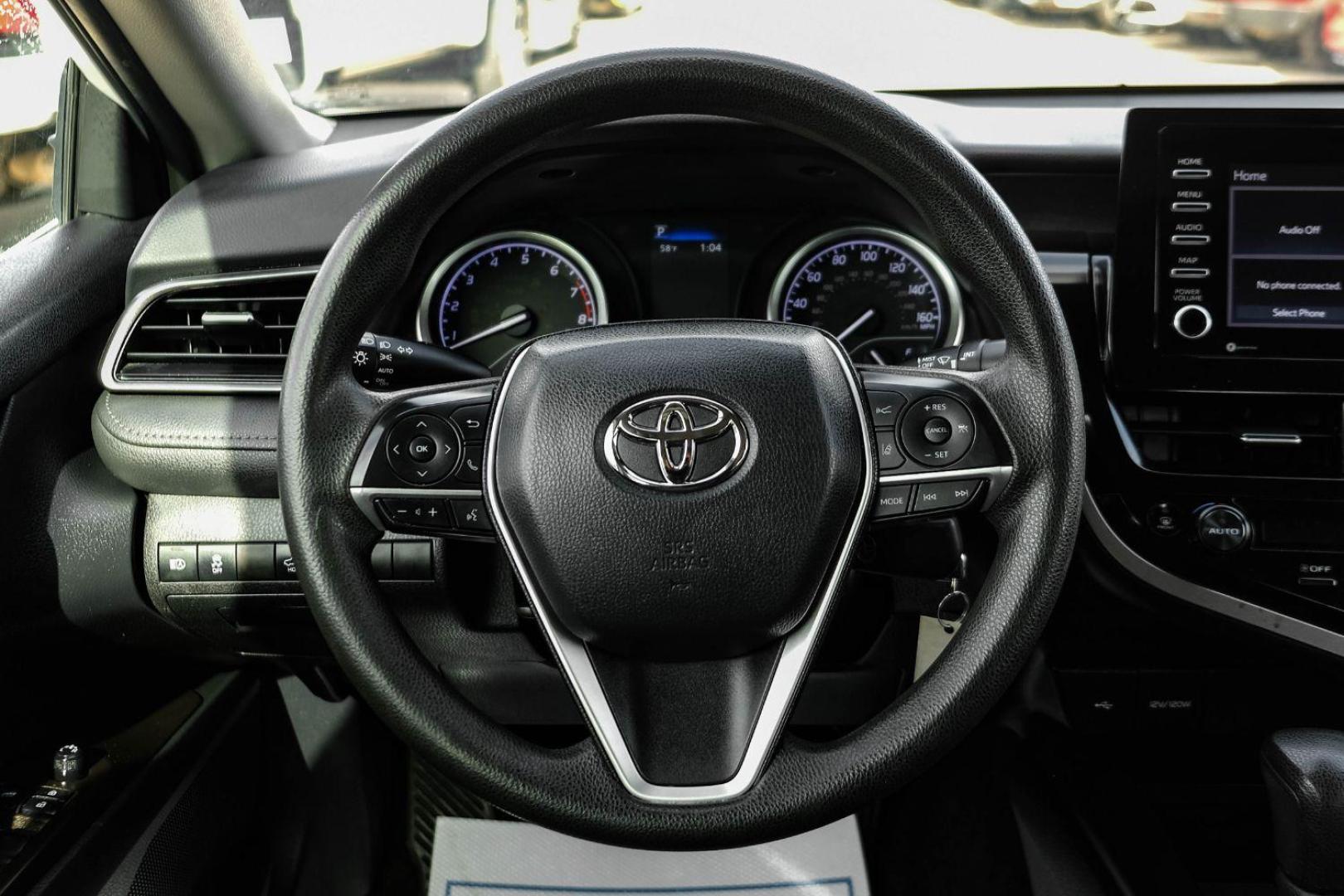 2022 White Toyota Camry LE (4T1C11AK7NU) with an 2.5L L4 DOHC 16V engine, 8-Speed Automatic transmission, located at 2401 E Main St., Grand Prairie, TX, 75050, (972) 262-4440, 32.748981, -96.969643 - Photo#14