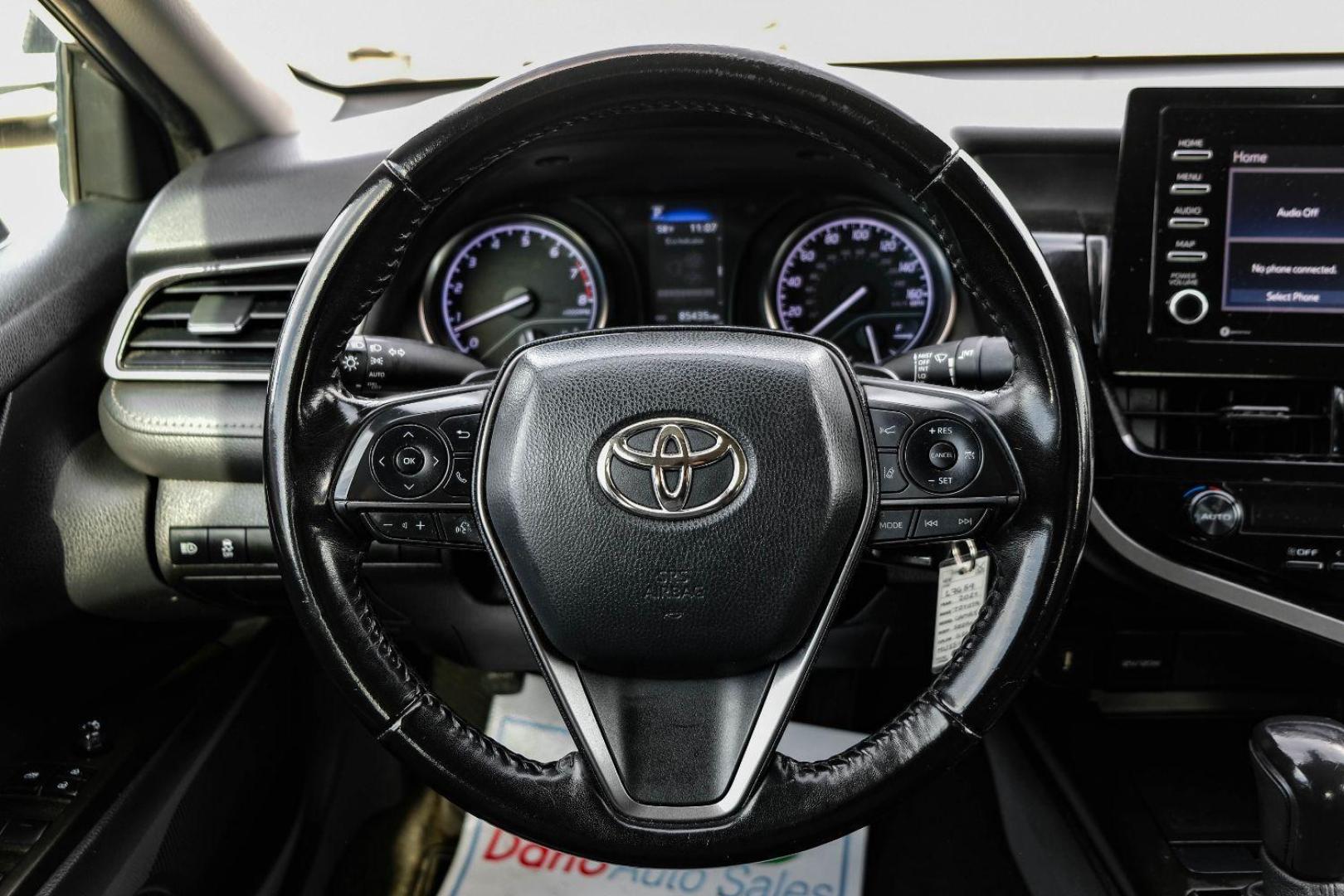 2021 GRAY Toyota Camry SE (4T1G11AK1MU) with an 2.5L L4 DOHC 16V engine, 8-Speed Automatic transmission, located at 2401 E Main St., Grand Prairie, TX, 75050, (972) 262-4440, 32.748981, -96.969643 - Photo#14