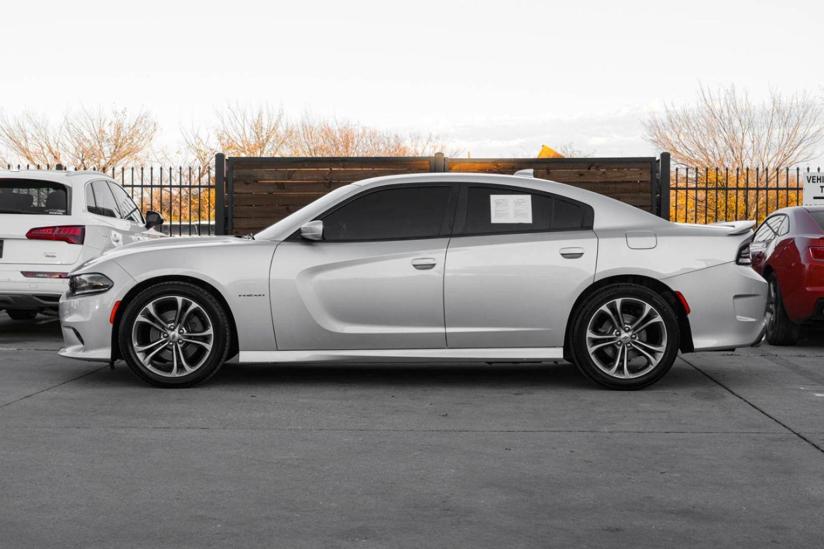 2021 SILVER Dodge Charger R/T (2C3CDXCT4MH) with an 5.7L V8 OHV 16V engine, 8-Speed Automatic transmission, located at 2401 E Main St., Grand Prairie, TX, 75050, (972) 262-4440, 32.748981, -96.969643 - Photo#8