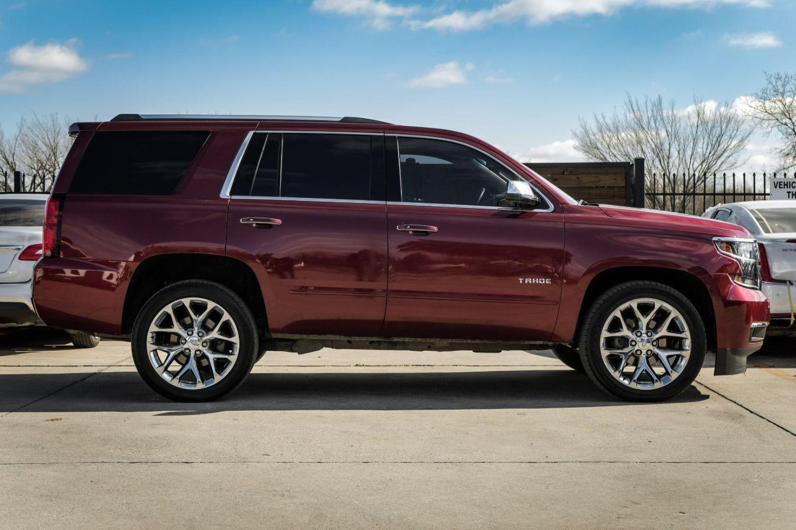 2019 RED Chevrolet Tahoe Premier 2WD (1GNSCCKC8KR) with an 5.3L V8 OHV 16V engine, 6-Speed Automatic transmission, located at 2401 E Main St., Grand Prairie, TX, 75050, (972) 262-4440, 32.748981, -96.969643 - Photo#4