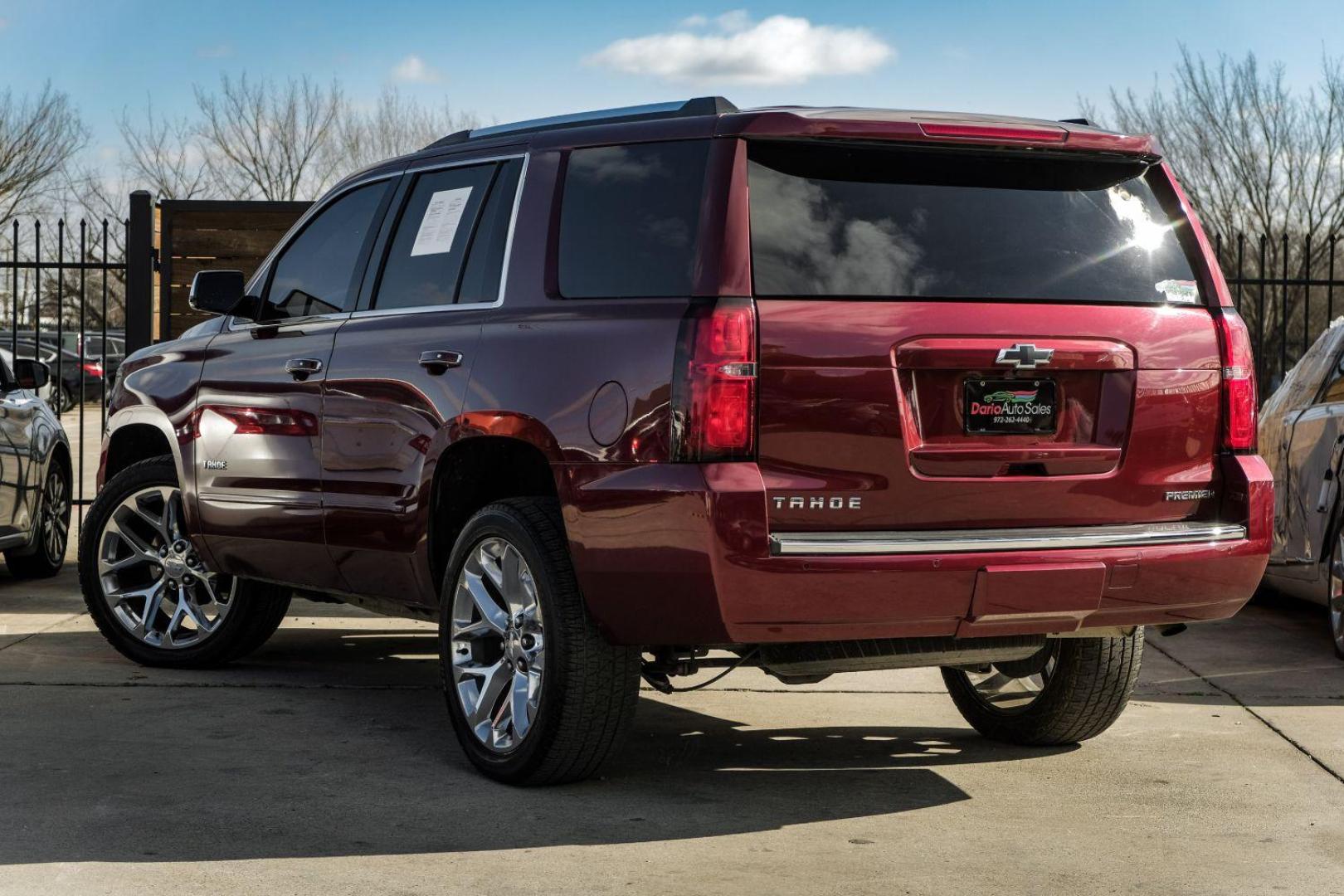 2019 RED Chevrolet Tahoe Premier 2WD (1GNSCCKC8KR) with an 5.3L V8 OHV 16V engine, 6-Speed Automatic transmission, located at 2401 E Main St., Grand Prairie, TX, 75050, (972) 262-4440, 32.748981, -96.969643 - Photo#7