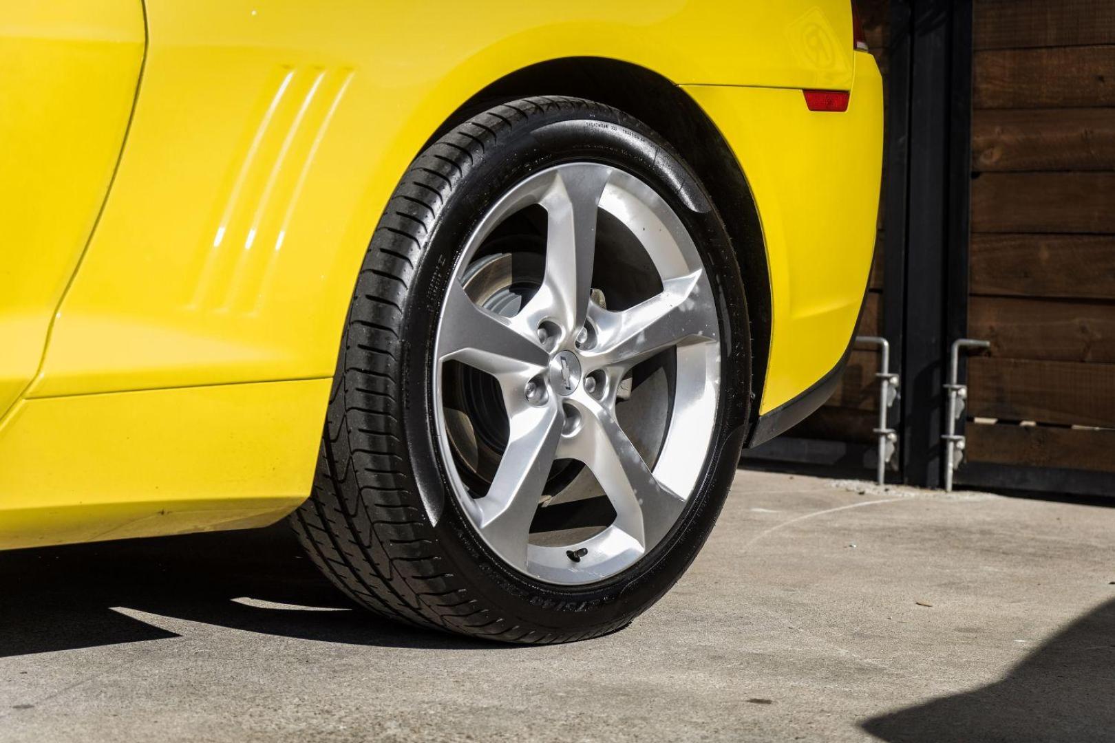 2015 YELLOW Chevrolet Camaro 2LT Coupe (2G1FF1E39F9) with an 3.6L V6 DOHC 24V FFV engine, 6-Speed Automatic transmission, located at 2401 E Main St., Grand Prairie, TX, 75050, (972) 262-4440, 32.748981, -96.969643 - Photo#47