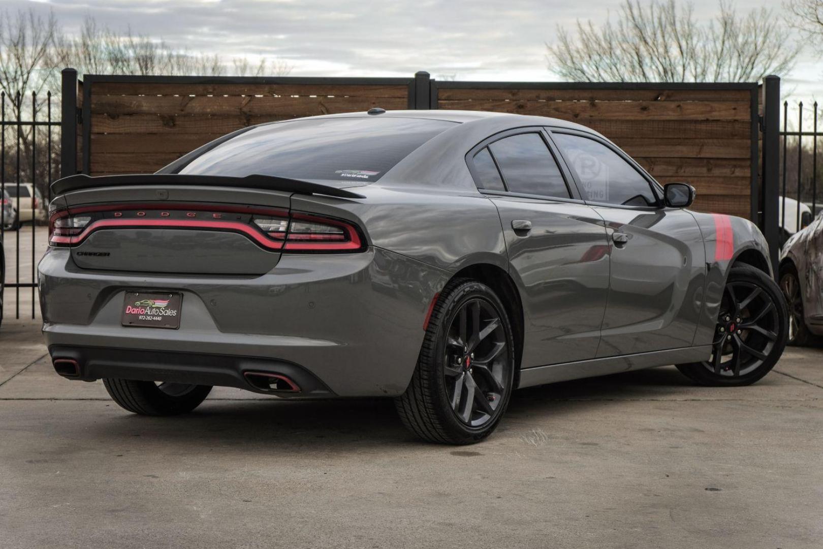 2019 GRAY Dodge Charger SXT (2C3CDXBG4KH) with an 3.6L V6 DOHC 24V engine, 8-Speed Automatic transmission, located at 2401 E Main St., Grand Prairie, TX, 75050, (972) 262-4440, 32.748981, -96.969643 - Photo#5