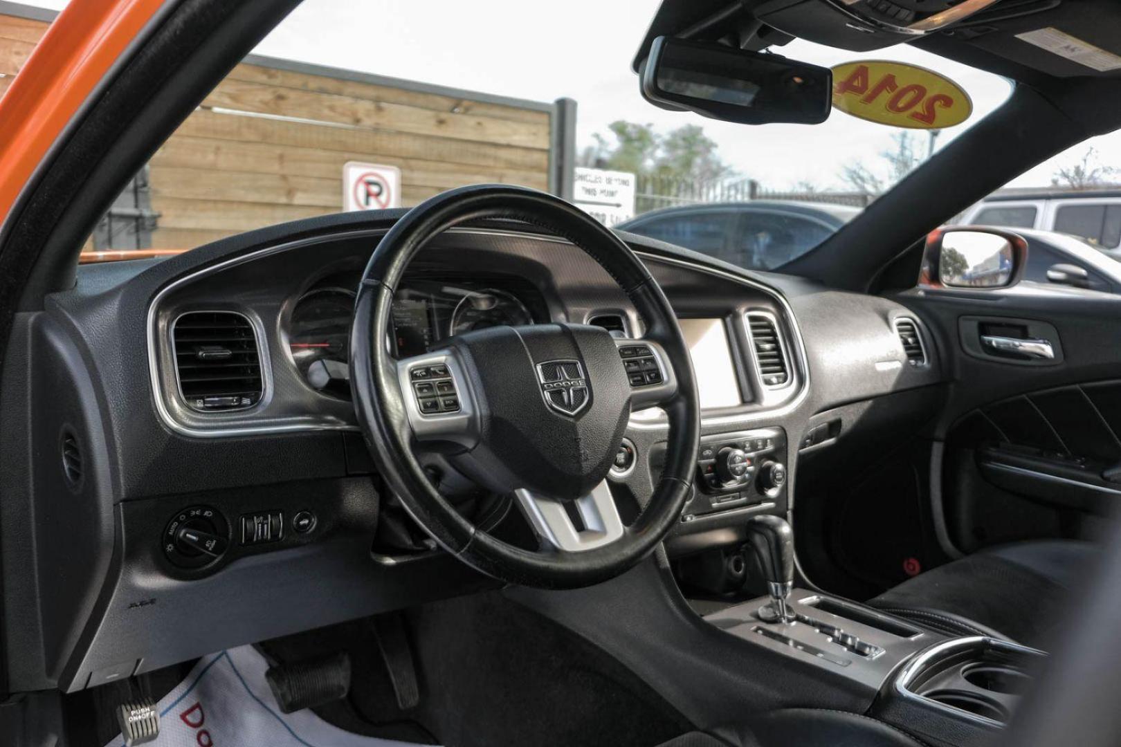 2014 ORANGE Dodge Charger R/T (2C3CDXCTXEH) with an 5.7L V8 OHV 16V engine, 5-Speed Automatic transmission, located at 2401 E Main St., Grand Prairie, TX, 75050, (972) 262-4440, 32.748981, -96.969643 - Photo#13