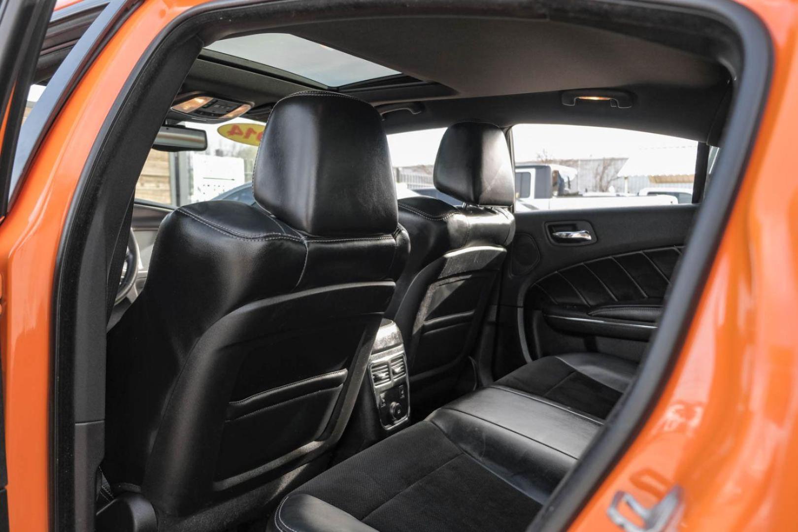 2014 ORANGE Dodge Charger R/T (2C3CDXCTXEH) with an 5.7L V8 OHV 16V engine, 5-Speed Automatic transmission, located at 2401 E Main St., Grand Prairie, TX, 75050, (972) 262-4440, 32.748981, -96.969643 - Photo#34