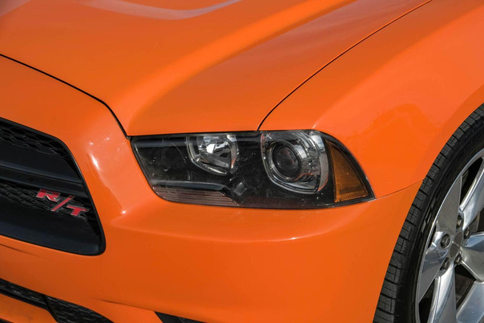 2014 ORANGE Dodge Charger R/T (2C3CDXCTXEH) with an 5.7L V8 OHV 16V engine, 5-Speed Automatic transmission, located at 2401 E Main St., Grand Prairie, TX, 75050, (972) 262-4440, 32.748981, -96.969643 - Photo#43