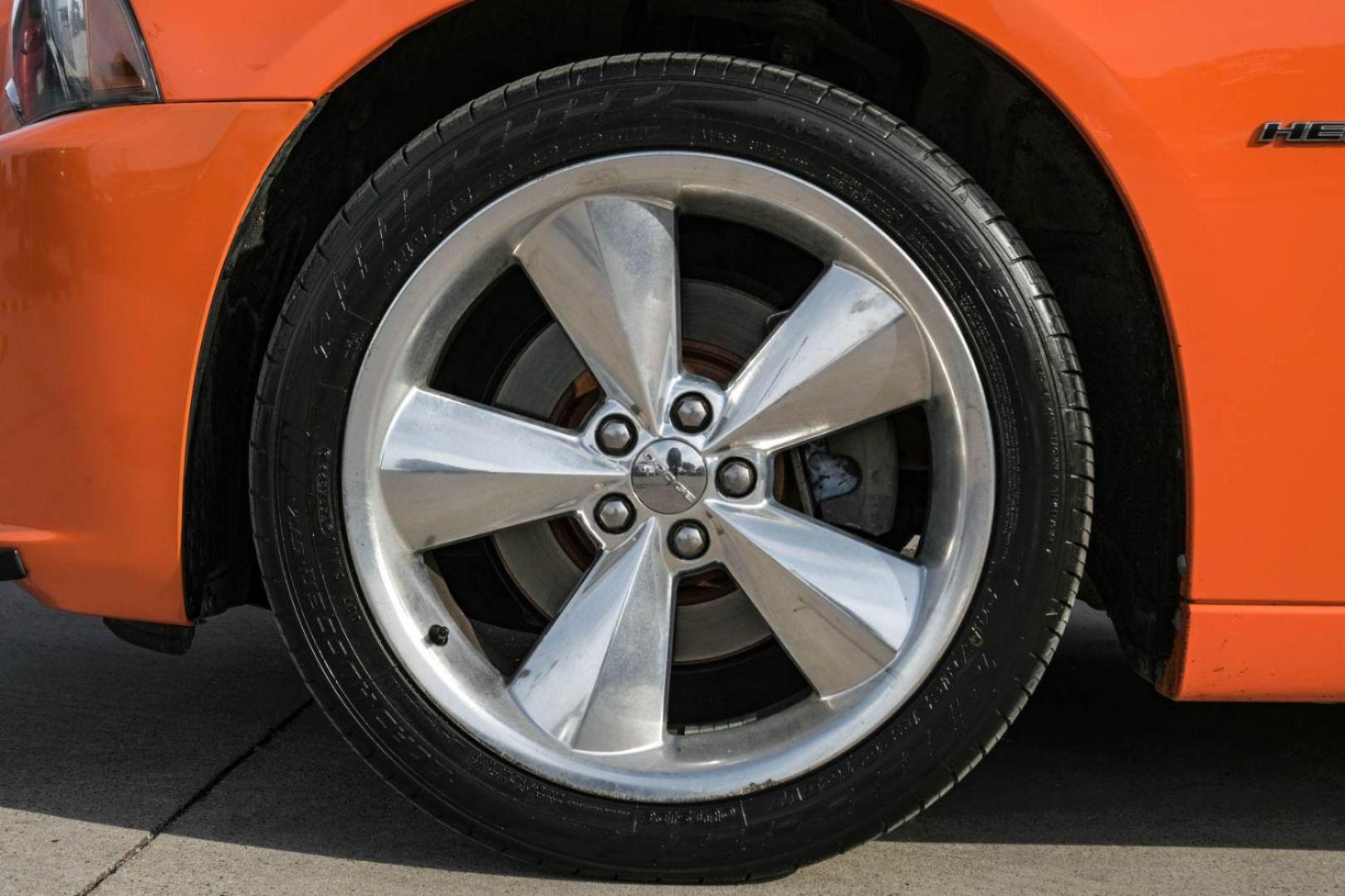 2014 ORANGE Dodge Charger R/T (2C3CDXCTXEH) with an 5.7L V8 OHV 16V engine, 5-Speed Automatic transmission, located at 2401 E Main St., Grand Prairie, TX, 75050, (972) 262-4440, 32.748981, -96.969643 - Photo#52