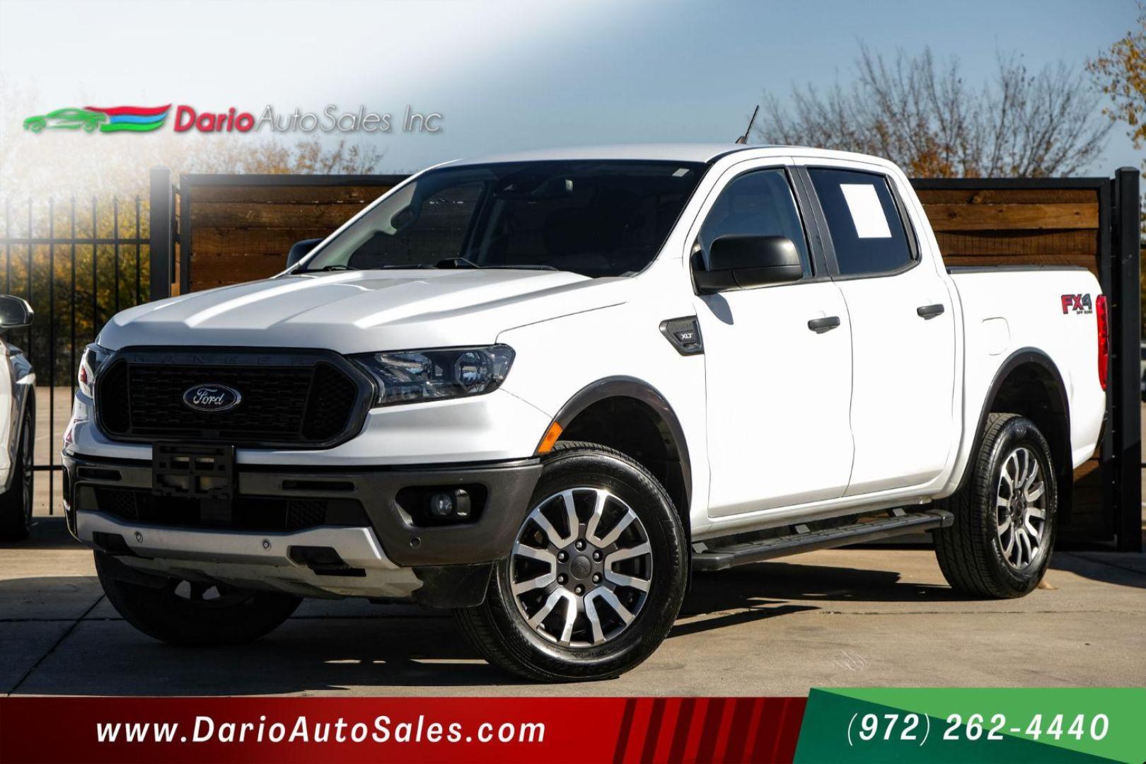 2019 WHITE Ford Ranger XL SuperCrew 4WD (1FTER4FHXKL) with an 2.3L L4 DOHC 16V engine, 10-Speed Automatic transmission, located at 2401 E Main St., Grand Prairie, TX, 75050, (972) 262-4440, 32.748981, -96.969643 - Photo#0