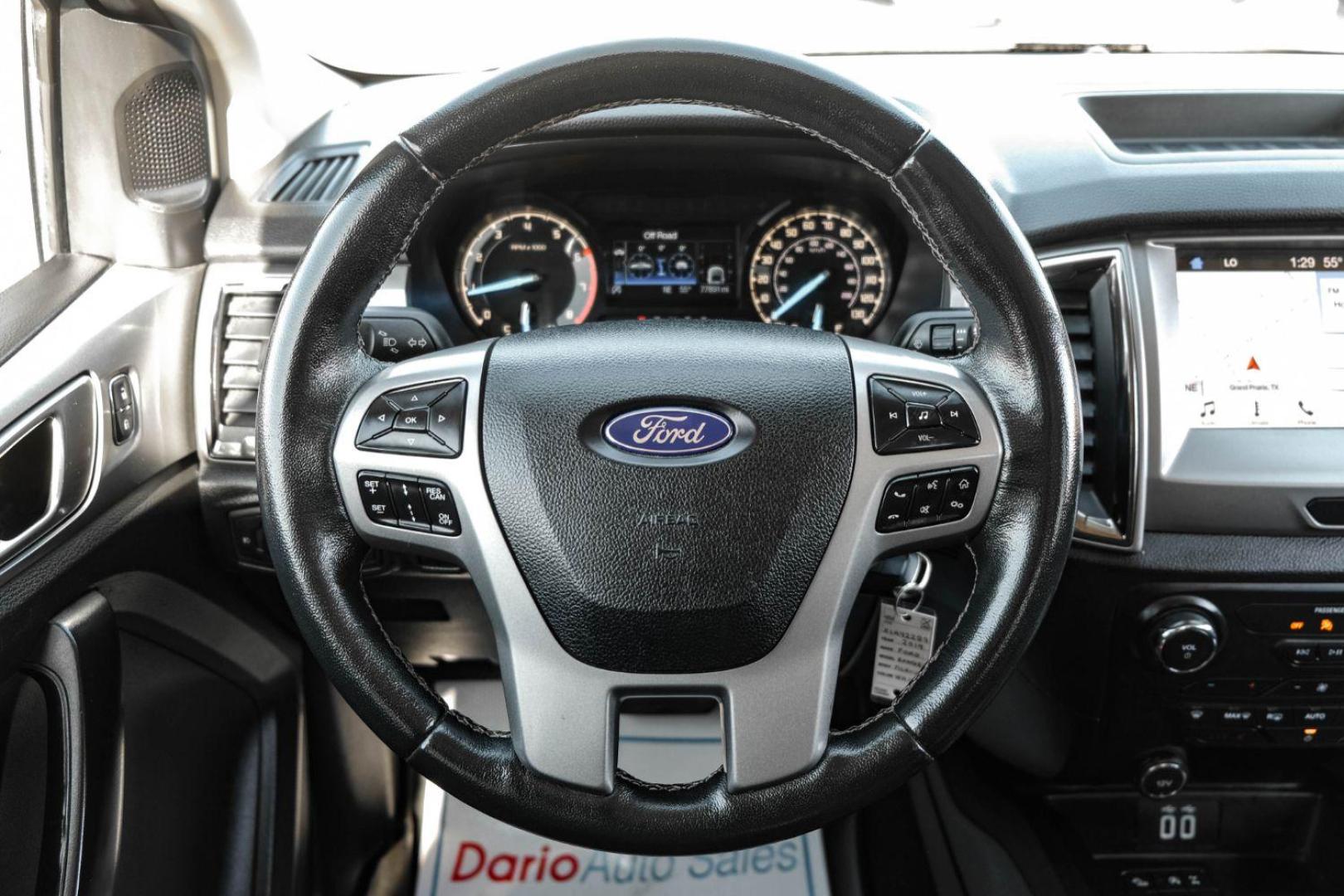 2019 WHITE Ford Ranger XL SuperCrew 4WD (1FTER4FHXKL) with an 2.3L L4 DOHC 16V engine, 10-Speed Automatic transmission, located at 2401 E Main St., Grand Prairie, TX, 75050, (972) 262-4440, 32.748981, -96.969643 - Photo#14