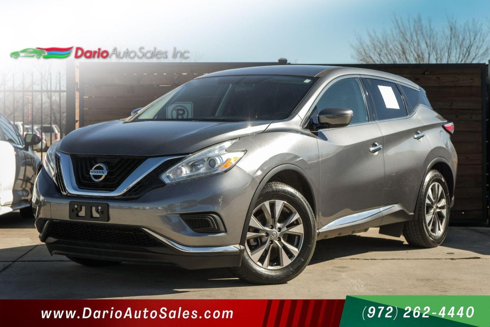 2017 GRAY Nissan Murano S (5N1AZ2MG4HN) with an 3.5L V6 DOHC 24V engine, Continuously Variable Transmission transmission, located at 2401 E Main St., Grand Prairie, TX, 75050, (972) 262-4440, 32.748981, -96.969643 - Photo#0