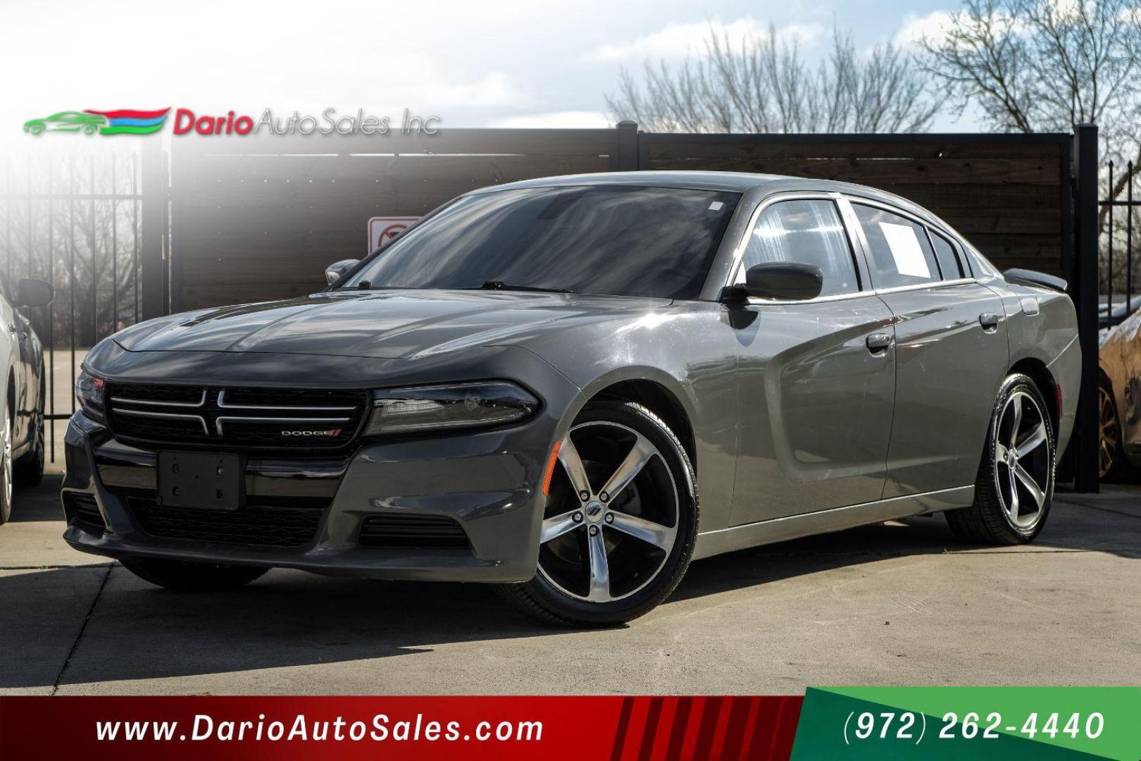 2017 GRAY Dodge Charger SE (2C3CDXBG6HH) with an 3.6L V6 DOHC 24V engine, 8-Speed Automatic transmission, located at 2401 E Main St., Grand Prairie, TX, 75050, (972) 262-4440, 32.748981, -96.969643 - Photo#0