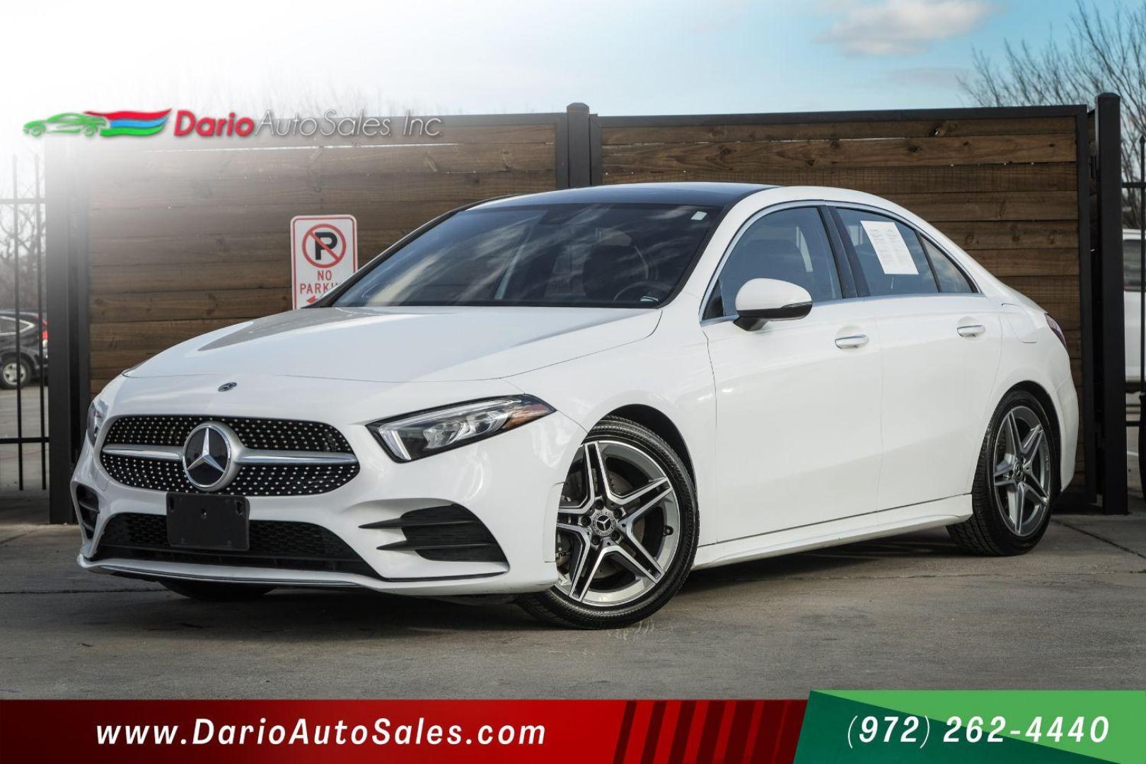 2019 WHITE Mercedes-Benz A-Class A 220 4MATIC (WDD3G4EB5KW) with an 2.2L L4 DOHC 16V engine, 7-Speed Automatic transmission, located at 2401 E Main St., Grand Prairie, TX, 75050, (972) 262-4440, 32.748981, -96.969643 - Photo#0