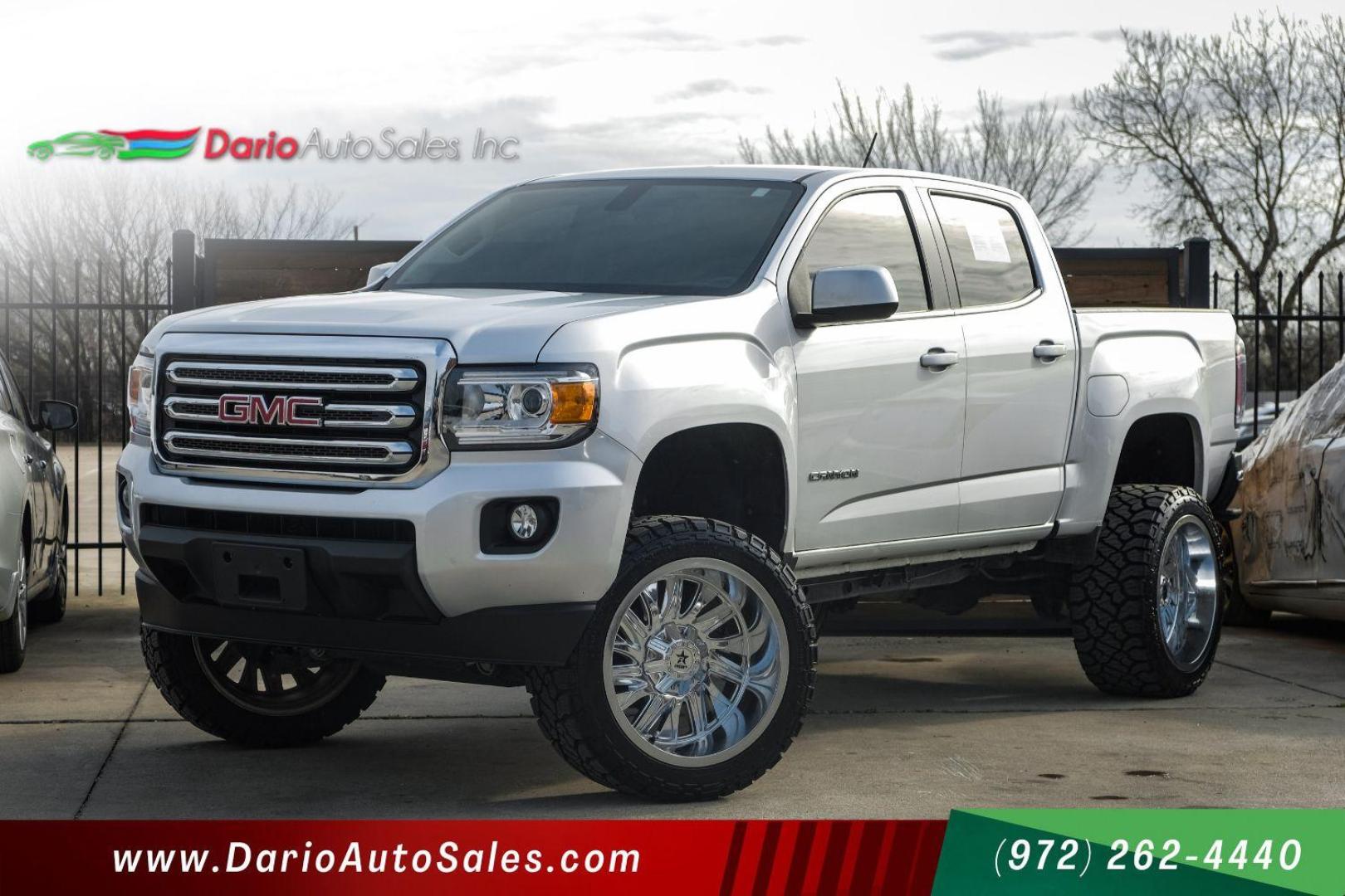 2018 SILVER GMC Canyon SLE Crew Cab 2WD (1GTG5CEN6J1) with an 3.6L V6 DOHC 24V engine, 6-Speed Automatic transmission, located at 2401 E Main St., Grand Prairie, TX, 75050, (972) 262-4440, 32.748981, -96.969643 - Photo#0