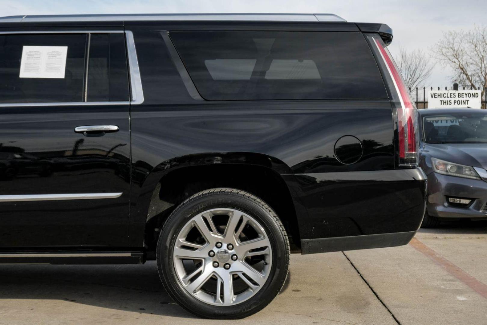 2015 BLACK Cadillac Escalade ESV Premium 4WD (1GYS4TKJ4FR) with an 6.2L V8 OHV 16V FFV engine, 8-Speed Automatic transmission, located at 2401 E Main St., Grand Prairie, TX, 75050, (972) 262-4440, 32.748981, -96.969643 - Photo#9