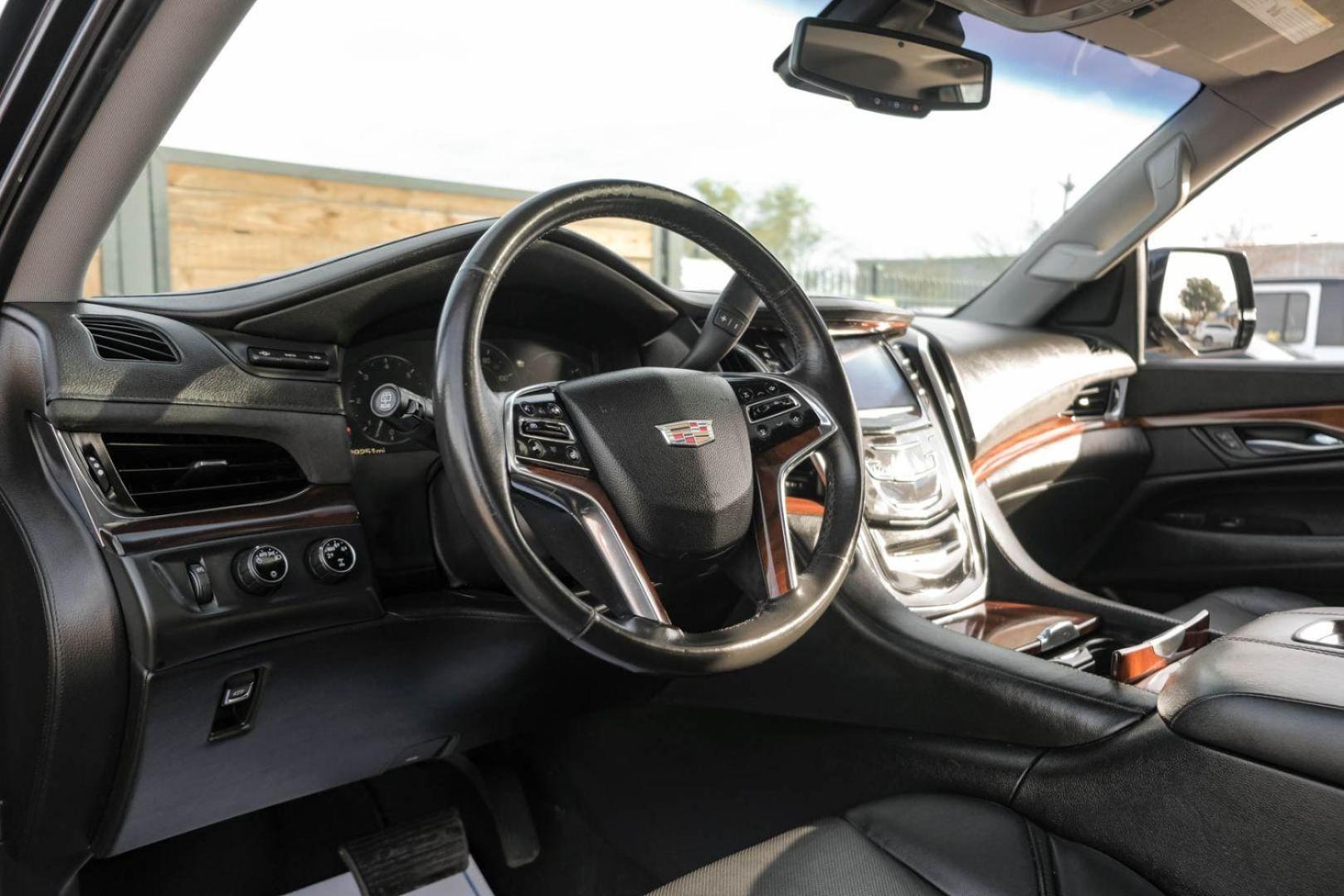 2015 BLACK Cadillac Escalade ESV Premium 4WD (1GYS4TKJ4FR) with an 6.2L V8 OHV 16V FFV engine, 8-Speed Automatic transmission, located at 2401 E Main St., Grand Prairie, TX, 75050, (972) 262-4440, 32.748981, -96.969643 - Photo#12