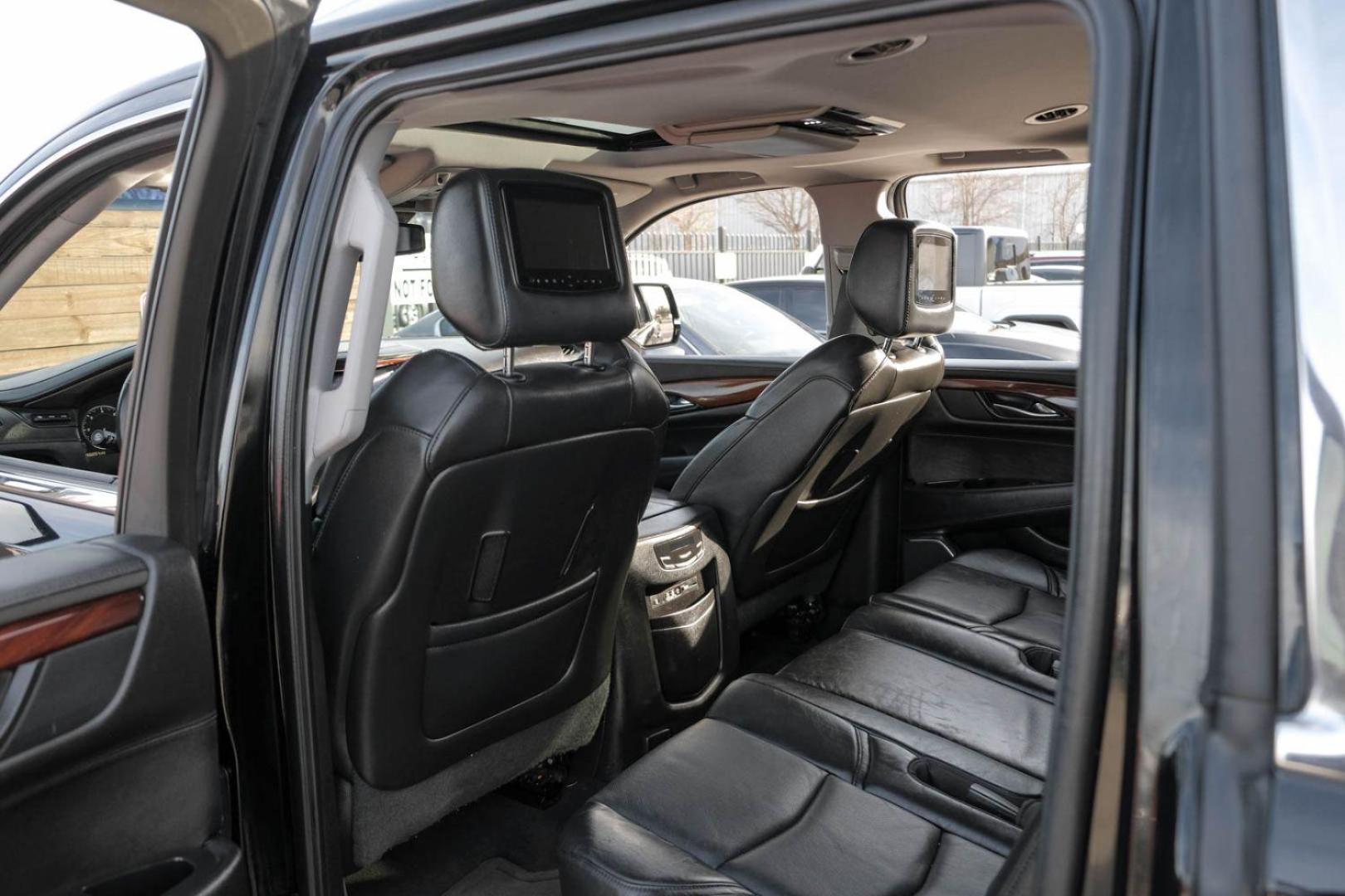 2015 BLACK Cadillac Escalade ESV Premium 4WD (1GYS4TKJ4FR) with an 6.2L V8 OHV 16V FFV engine, 8-Speed Automatic transmission, located at 2401 E Main St., Grand Prairie, TX, 75050, (972) 262-4440, 32.748981, -96.969643 - Photo#36