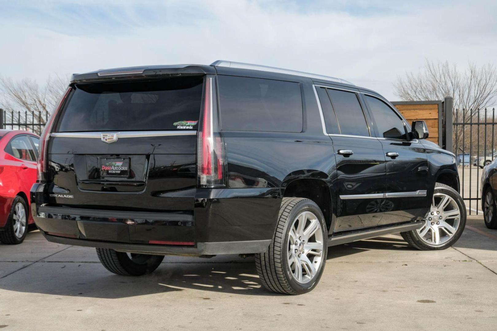 2015 BLACK Cadillac Escalade ESV Premium 4WD (1GYS4TKJ4FR) with an 6.2L V8 OHV 16V FFV engine, 8-Speed Automatic transmission, located at 2401 E Main St., Grand Prairie, TX, 75050, (972) 262-4440, 32.748981, -96.969643 - Photo#5