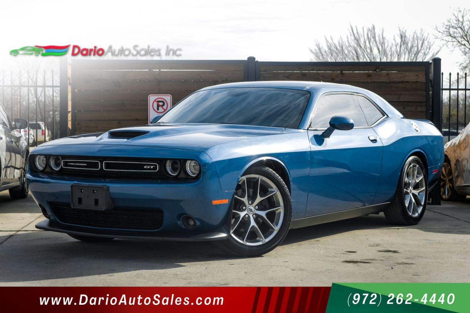 2020 BLUE Dodge Challenger GT (2C3CDZJG7LH) with an 3.6L V6 DOHC 24V engine, 8-Speed Automatic transmission, located at 2401 E Main St., Grand Prairie, TX, 75050, (972) 262-4440, 32.748981, -96.969643 - Photo#0