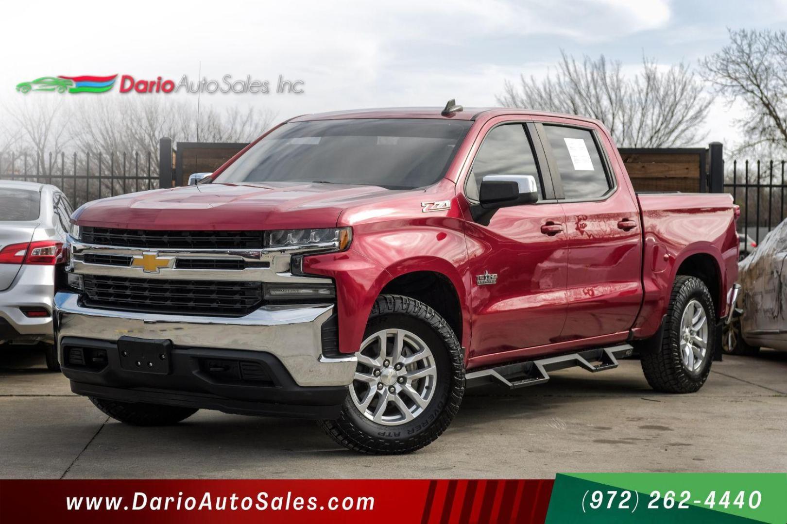 2019 RED Chevrolet Silverado 1500 LT Crew Cab 4WD (3GCUYDED4KG) with an 5.3L V8 OHV 16V engine, 6-Speed Automatic transmission, located at 2401 E Main St., Grand Prairie, TX, 75050, (972) 262-4440, 32.748981, -96.969643 - Photo#0