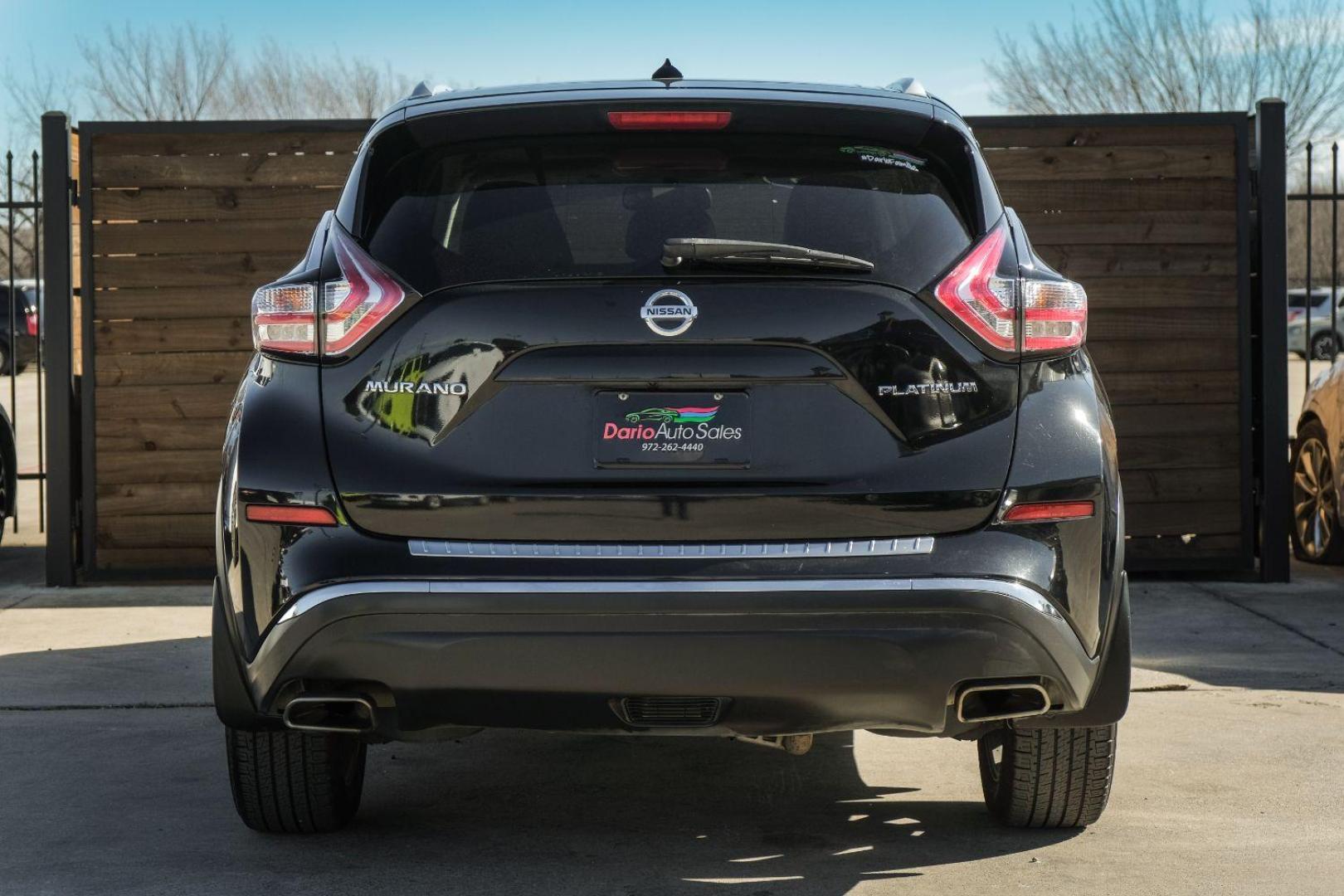 2015 BLACK Nissan Murano S (5N1AZ2MG2FN) with an 3.5L V6 DOHC 24V engine, Continuously Variable Transmission transmission, located at 2401 E Main St., Grand Prairie, TX, 75050, (972) 262-4440, 32.748981, -96.969643 - Photo#6