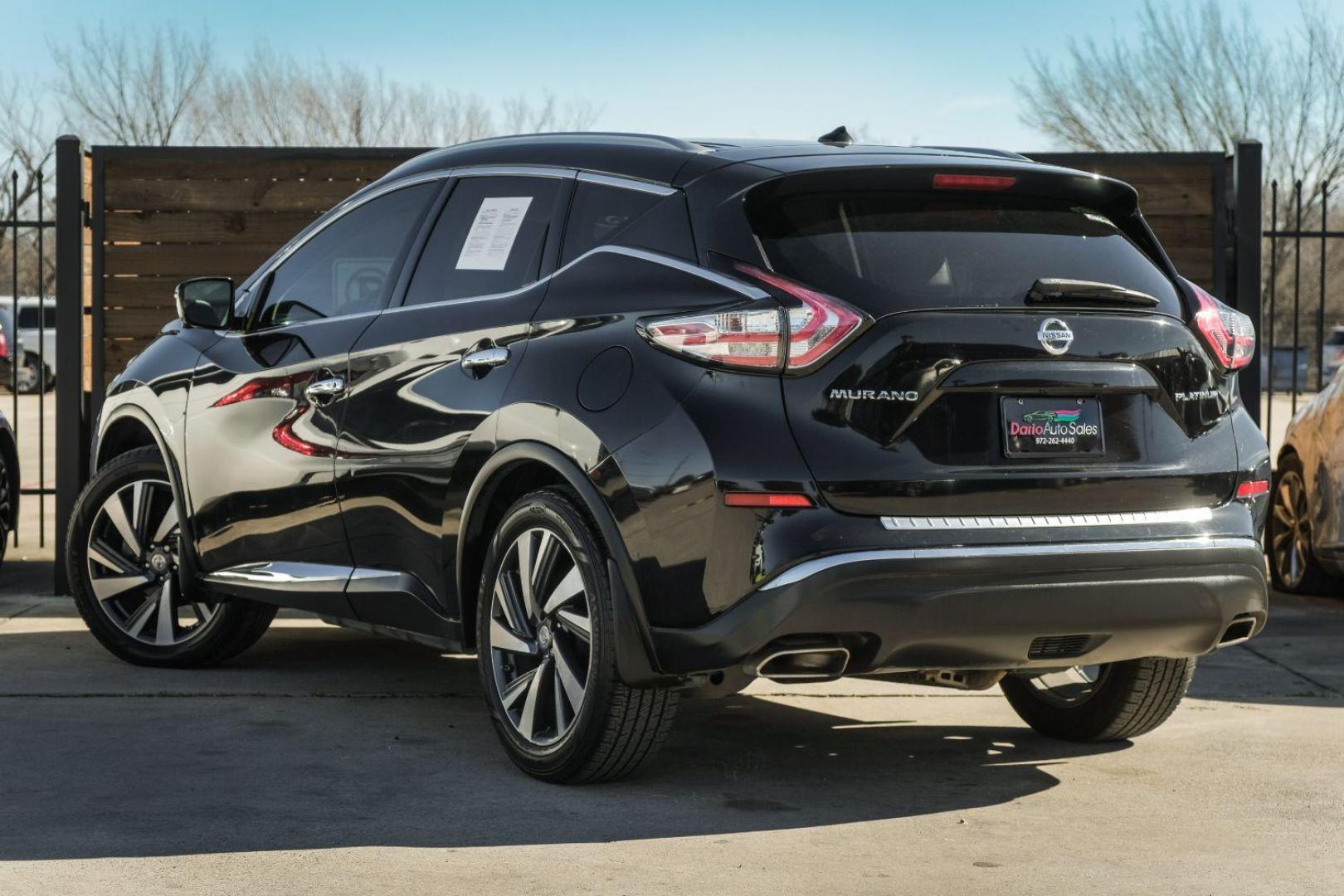 2015 BLACK Nissan Murano S (5N1AZ2MG2FN) with an 3.5L V6 DOHC 24V engine, Continuously Variable Transmission transmission, located at 2401 E Main St., Grand Prairie, TX, 75050, (972) 262-4440, 32.748981, -96.969643 - Photo#7