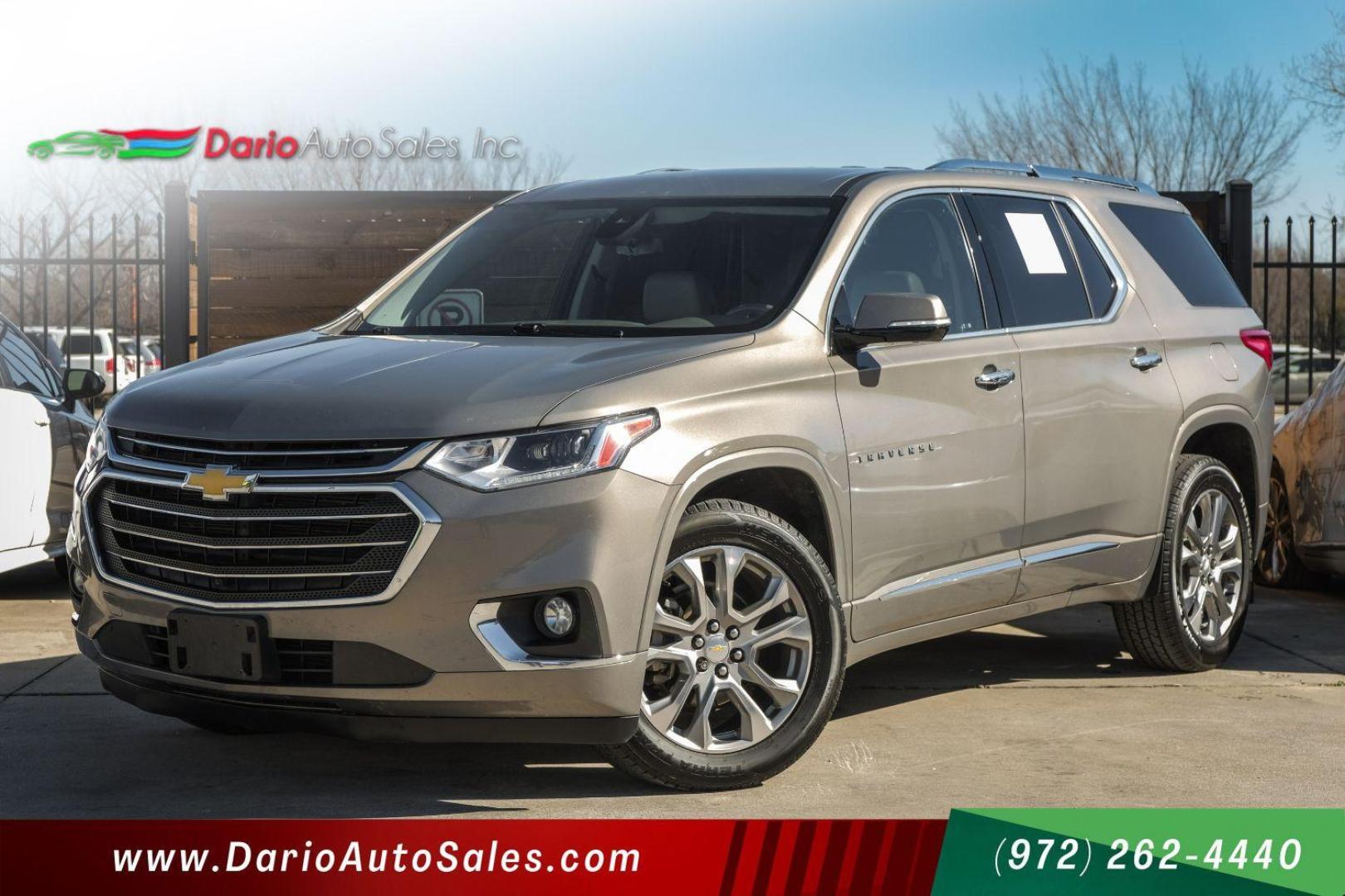 2019 GRAY Chevrolet Traverse Premier FWD (1GNERKKW5KJ) with an 3.6L V6 DOHC 24V engine, 9-Speed Automatic transmission, located at 2401 E Main St., Grand Prairie, TX, 75050, (972) 262-4440, 32.748981, -96.969643 - Photo#0