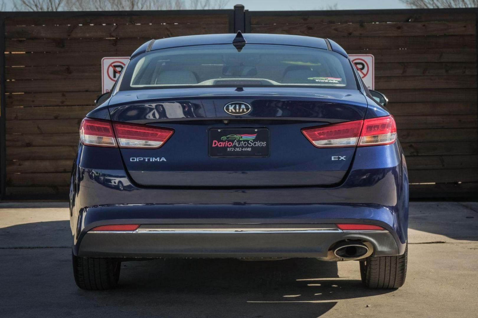 2016 BLUE Kia Optima EX (5XXGU4L33GG) with an 2.4L L4 DOHC 16V engine, 6-Speed Automatic transmission, located at 2401 E Main St., Grand Prairie, TX, 75050, (972) 262-4440, 32.748981, -96.969643 - Photo#6