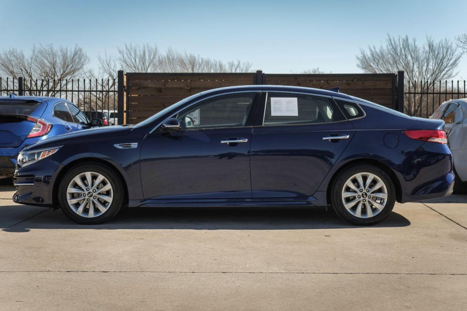 2016 BLUE Kia Optima EX (5XXGU4L33GG) with an 2.4L L4 DOHC 16V engine, 6-Speed Automatic transmission, located at 2401 E Main St., Grand Prairie, TX, 75050, (972) 262-4440, 32.748981, -96.969643 - Photo#8