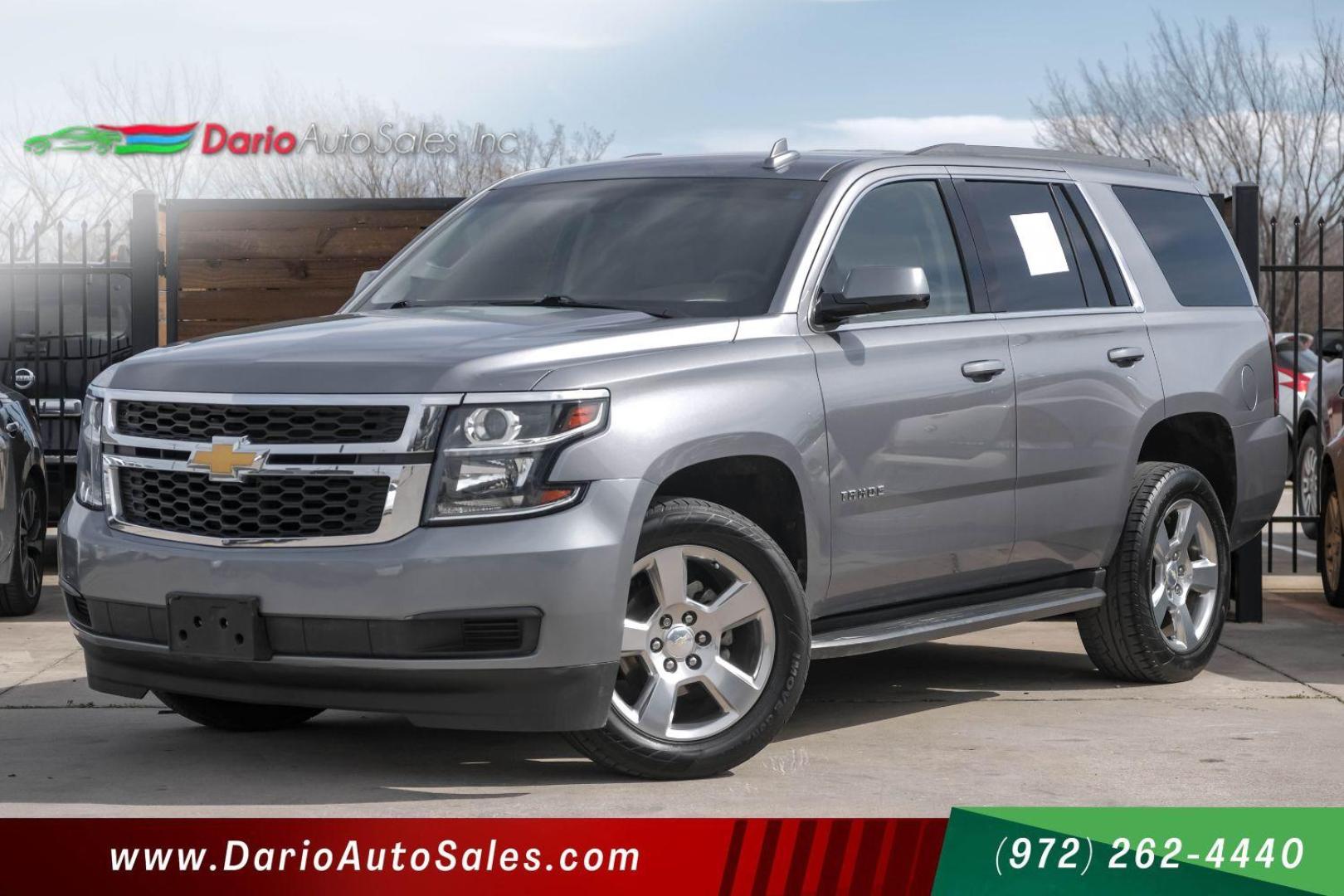 2018 GRAY Chevrolet Tahoe LS 2WD (1GNSCAKC6JR) with an 5.3L V8 OHV 16V engine, 6-Speed Automatic transmission, located at 2401 E Main St., Grand Prairie, TX, 75050, (972) 262-4440, 32.748981, -96.969643 - Photo#0