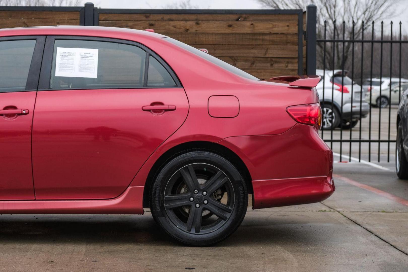 2009 Red Toyota Corolla XRS 5-Speed AT (1NXBE40E79Z) with an 1.8L L4 DOHC 16V engine, 5-Speed Automatic transmission, located at 2401 E Main St., Grand Prairie, TX, 75050, (972) 262-4440, 32.748981, -96.969643 - Photo#10