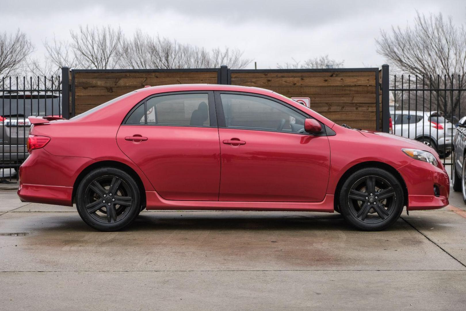 2009 Red Toyota Corolla XRS 5-Speed AT (1NXBE40E79Z) with an 1.8L L4 DOHC 16V engine, 5-Speed Automatic transmission, located at 2401 E Main St., Grand Prairie, TX, 75050, (972) 262-4440, 32.748981, -96.969643 - Photo#4