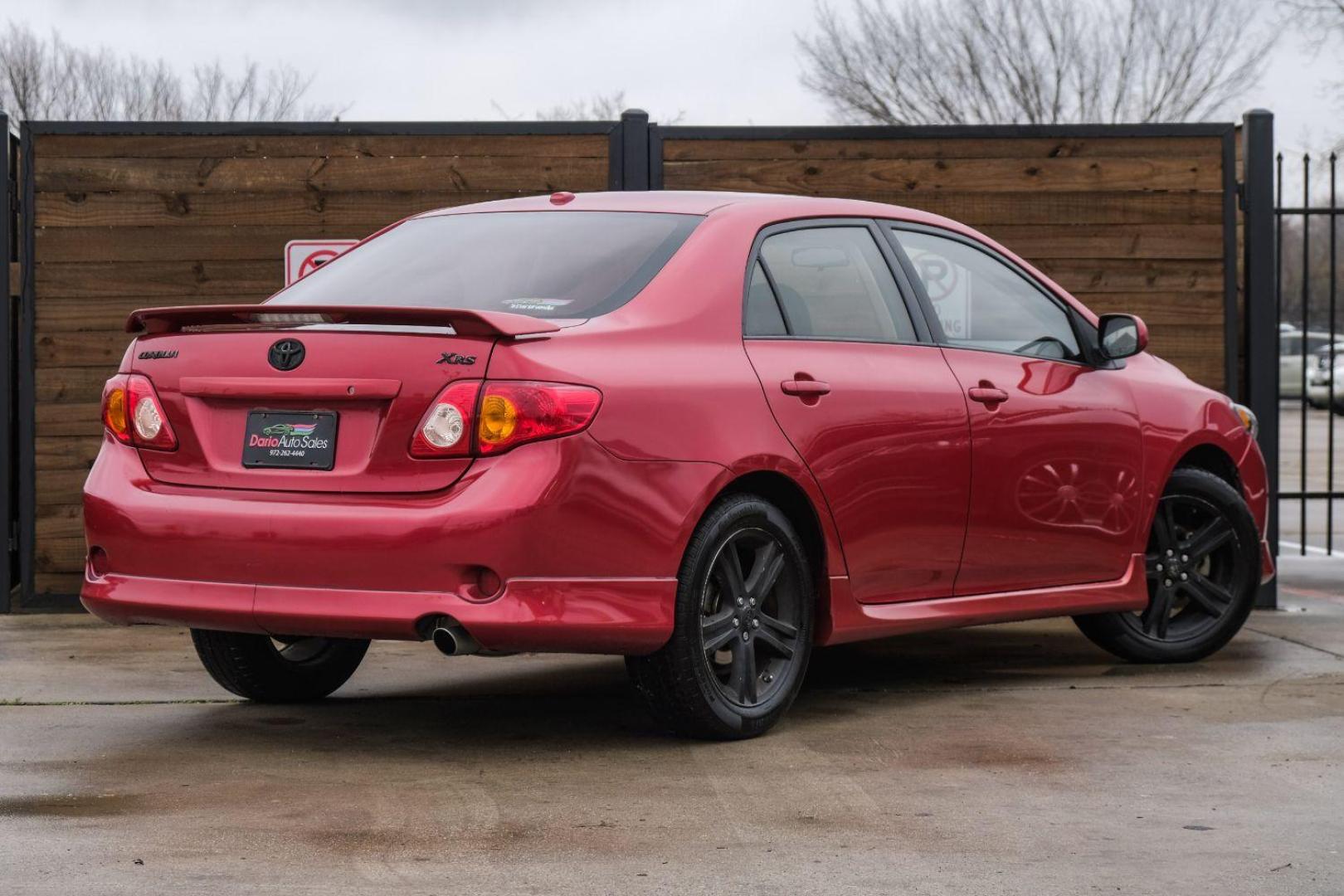 2009 Red Toyota Corolla XRS 5-Speed AT (1NXBE40E79Z) with an 1.8L L4 DOHC 16V engine, 5-Speed Automatic transmission, located at 2401 E Main St., Grand Prairie, TX, 75050, (972) 262-4440, 32.748981, -96.969643 - Photo#5