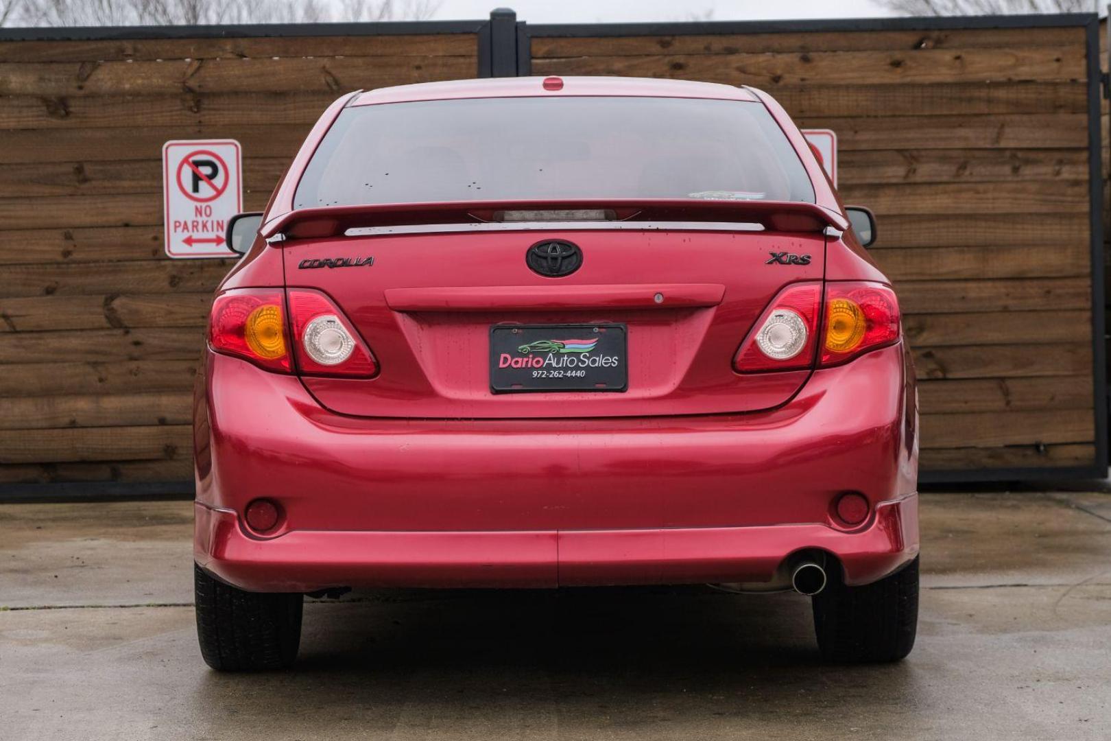 2009 Red Toyota Corolla XRS 5-Speed AT (1NXBE40E79Z) with an 1.8L L4 DOHC 16V engine, 5-Speed Automatic transmission, located at 2401 E Main St., Grand Prairie, TX, 75050, (972) 262-4440, 32.748981, -96.969643 - Photo#6