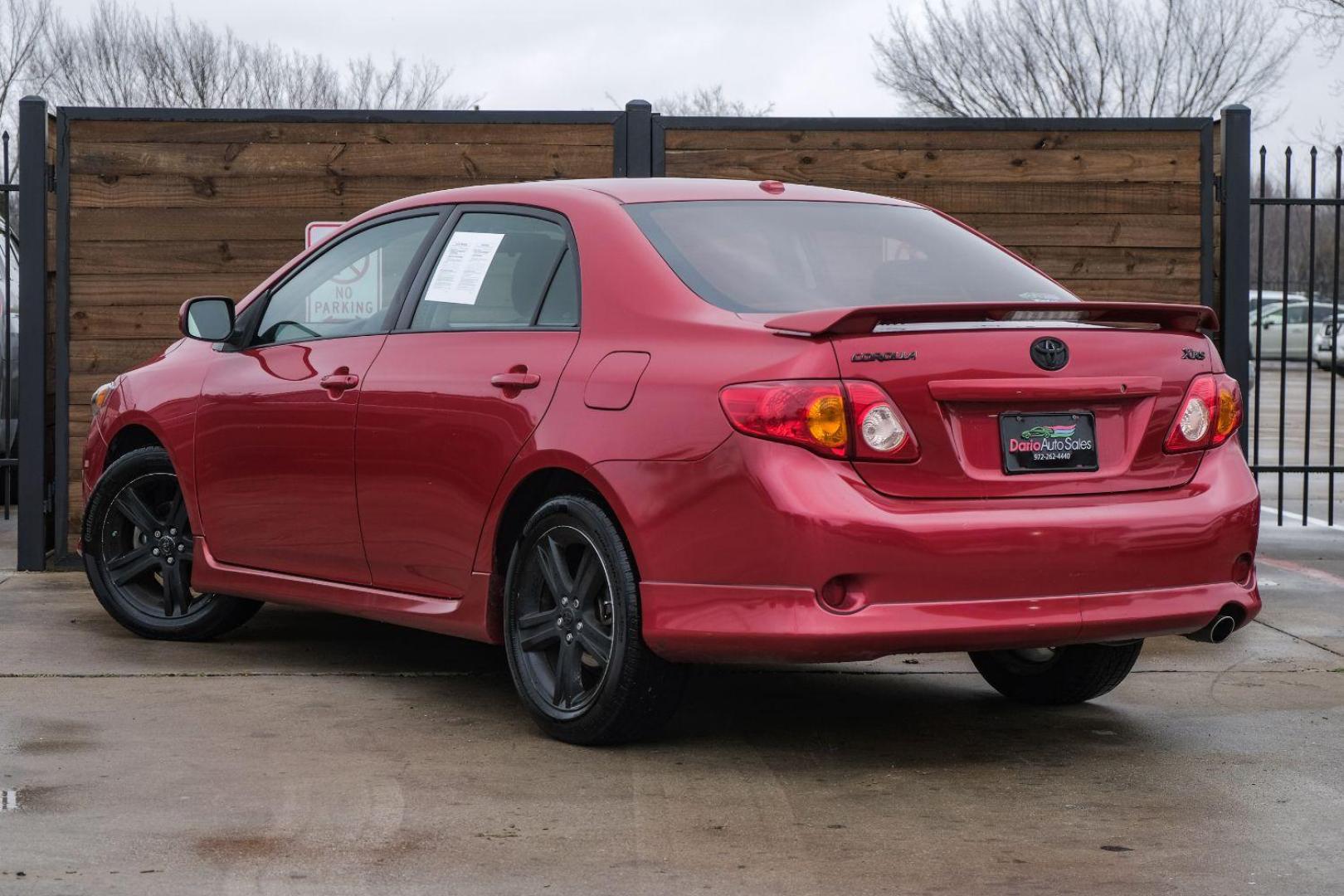 2009 Red Toyota Corolla XRS 5-Speed AT (1NXBE40E79Z) with an 1.8L L4 DOHC 16V engine, 5-Speed Automatic transmission, located at 2401 E Main St., Grand Prairie, TX, 75050, (972) 262-4440, 32.748981, -96.969643 - Photo#7