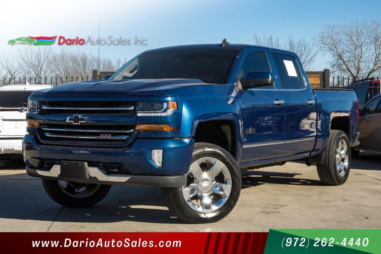 2018 BLUE Chevrolet Silverado 1500 LT Crew Cab Long Box 4WD (3GCUKREC9JG) with an 5.3L V8 OHV 16V engine, 6-Speed Automatic transmission, located at 2401 E Main St., Grand Prairie, TX, 75050, (972) 262-4440, 32.748981, -96.969643 - Photo#0