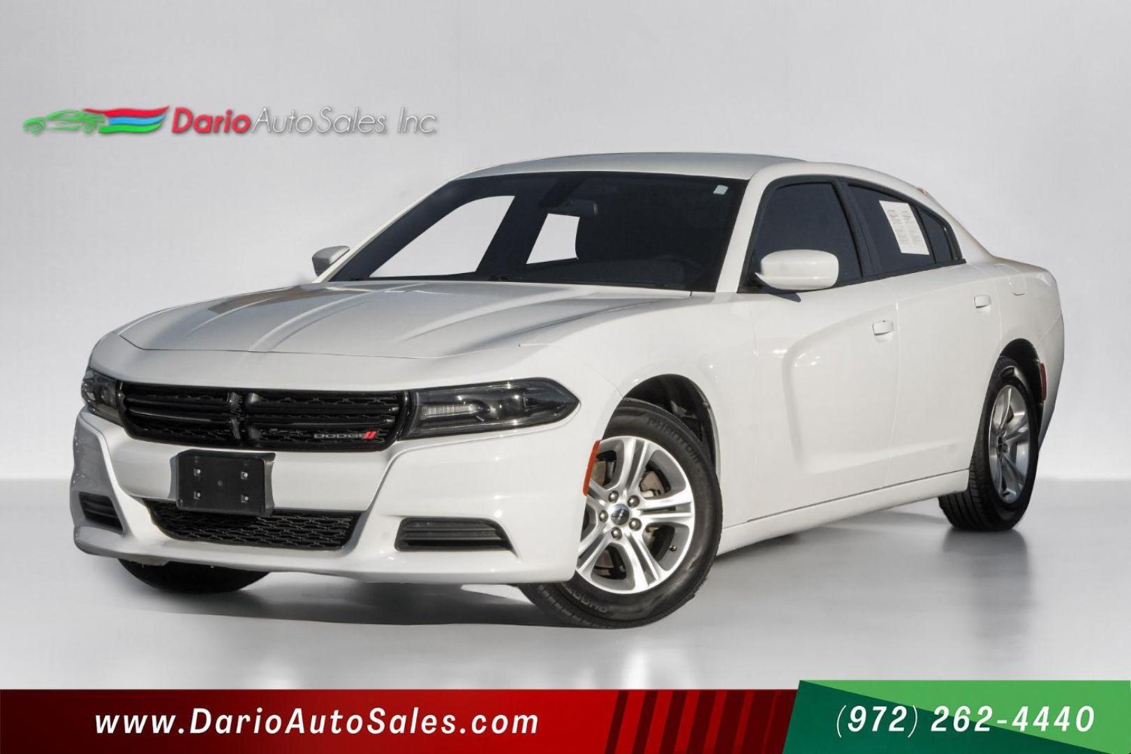 2019 WHITE Dodge Charger SXT (2C3CDXBG3KH) with an 3.6L V6 DOHC 24V engine, 8-Speed Automatic transmission, located at 2401 E Main St., Grand Prairie, TX, 75050, (972) 262-4440, 32.748981, -96.969643 - Photo#0