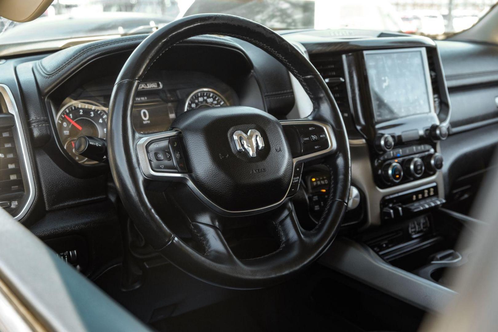 2019 WHITE RAM 1500 Laramie Crew Cab SWB 4WD (1C6SRFJT0KN) with an 5.7L V8 OHV 16V engine, 8-Speed Automatic transmission, located at 2401 E Main St., Grand Prairie, TX, 75050, (972) 262-4440, 32.748981, -96.969643 - Photo#12