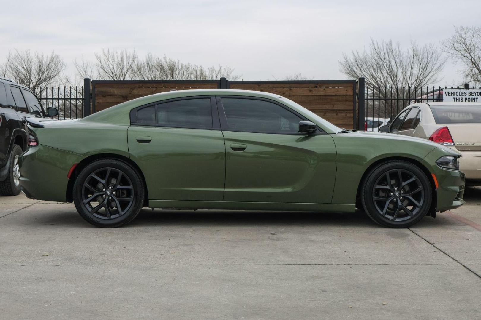 2020 GREEN Dodge Charger SXT (2C3CDXBG3LH) with an 3.6L V6 DOHC 24V engine, 8-Speed Automatic transmission, located at 2401 E Main St., Grand Prairie, TX, 75050, (972) 262-4440, 32.748981, -96.969643 - Photo#11