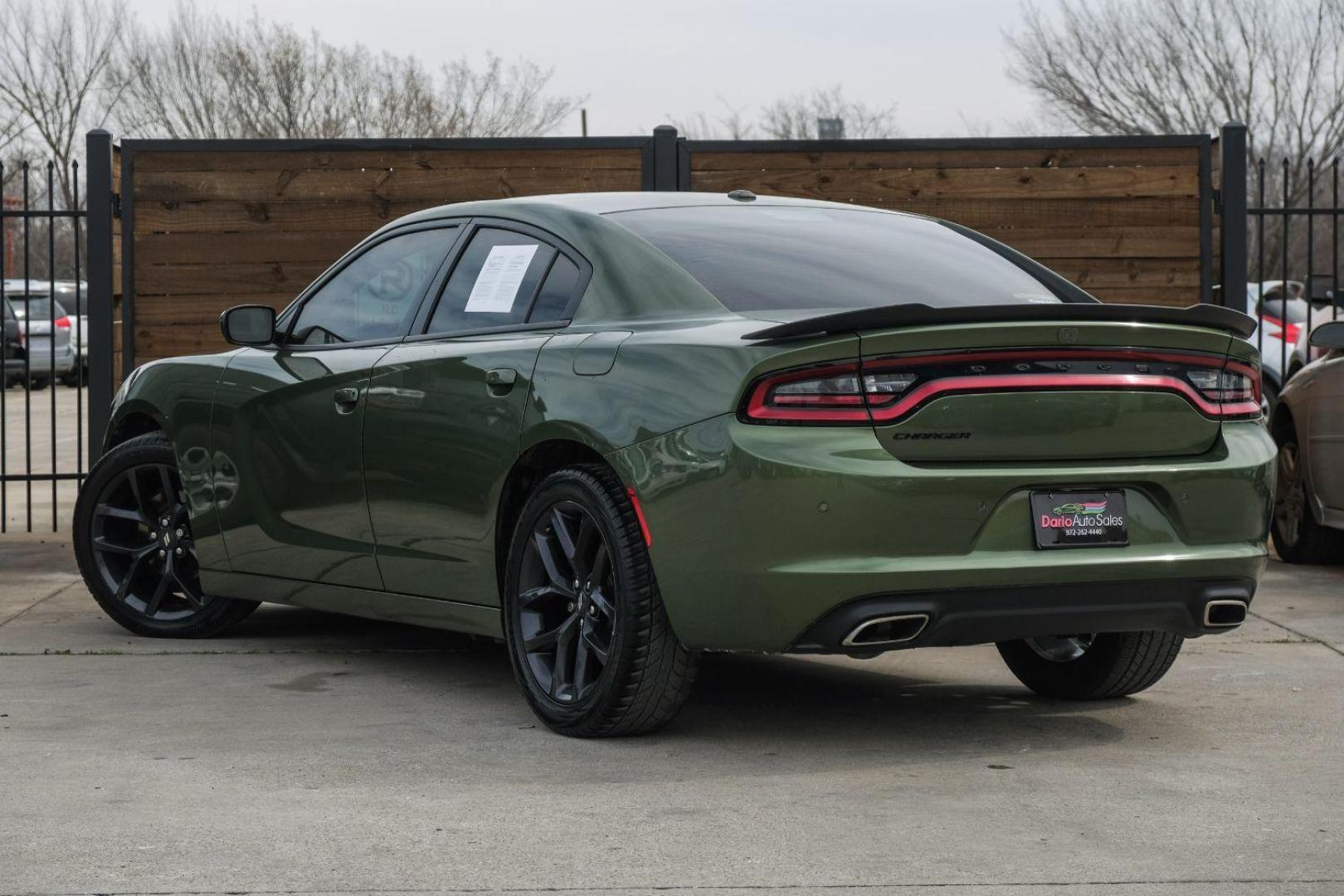 2020 GREEN Dodge Charger SXT (2C3CDXBG3LH) with an 3.6L V6 DOHC 24V engine, 8-Speed Automatic transmission, located at 2401 E Main St., Grand Prairie, TX, 75050, (972) 262-4440, 32.748981, -96.969643 - Photo#14