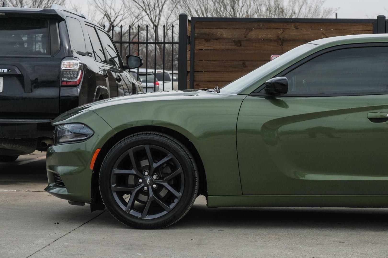 2020 GREEN Dodge Charger SXT (2C3CDXBG3LH) with an 3.6L V6 DOHC 24V engine, 8-Speed Automatic transmission, located at 2401 E Main St., Grand Prairie, TX, 75050, (972) 262-4440, 32.748981, -96.969643 - Photo#16