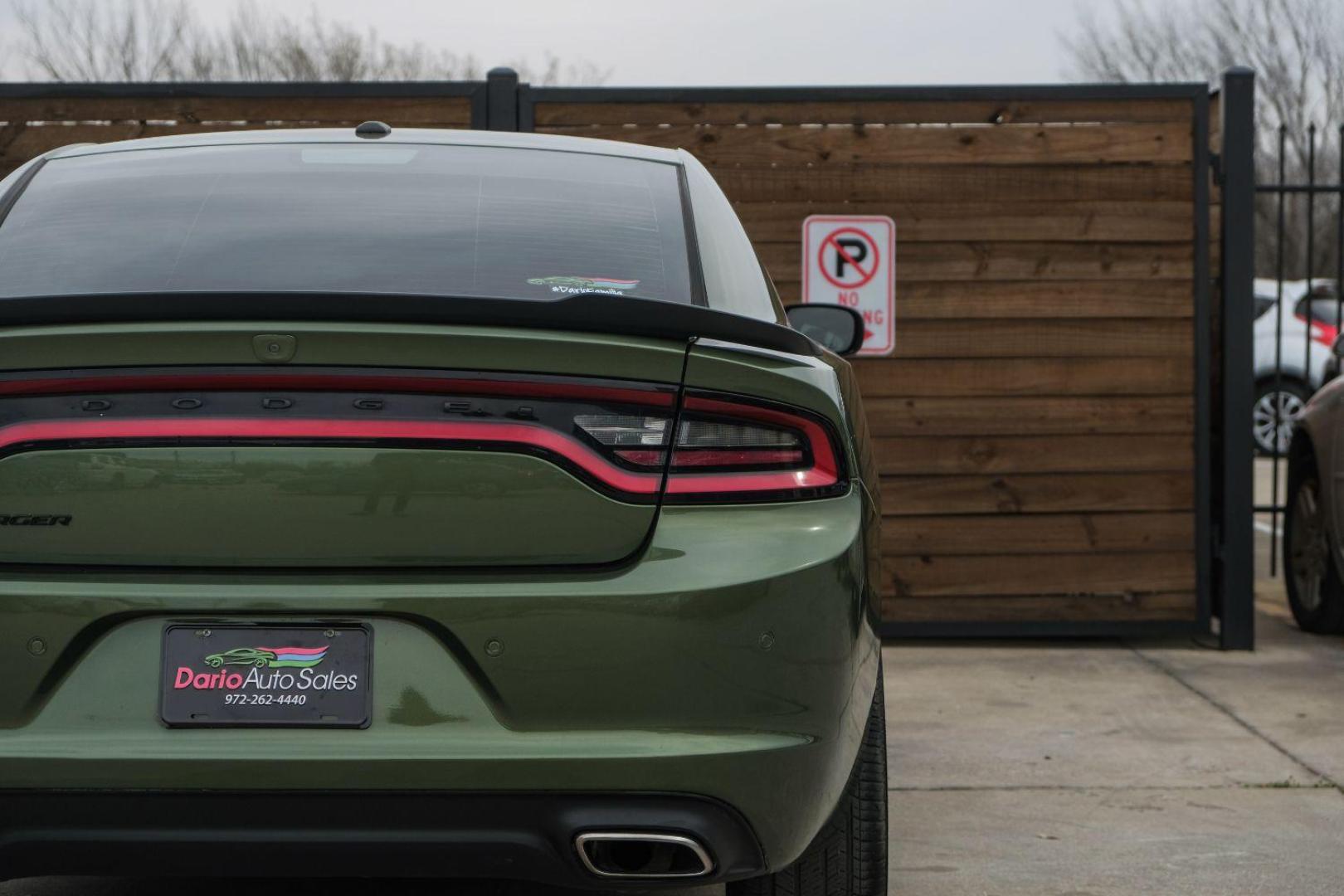 2020 GREEN Dodge Charger SXT (2C3CDXBG3LH) with an 3.6L V6 DOHC 24V engine, 8-Speed Automatic transmission, located at 2401 E Main St., Grand Prairie, TX, 75050, (972) 262-4440, 32.748981, -96.969643 - Photo#54