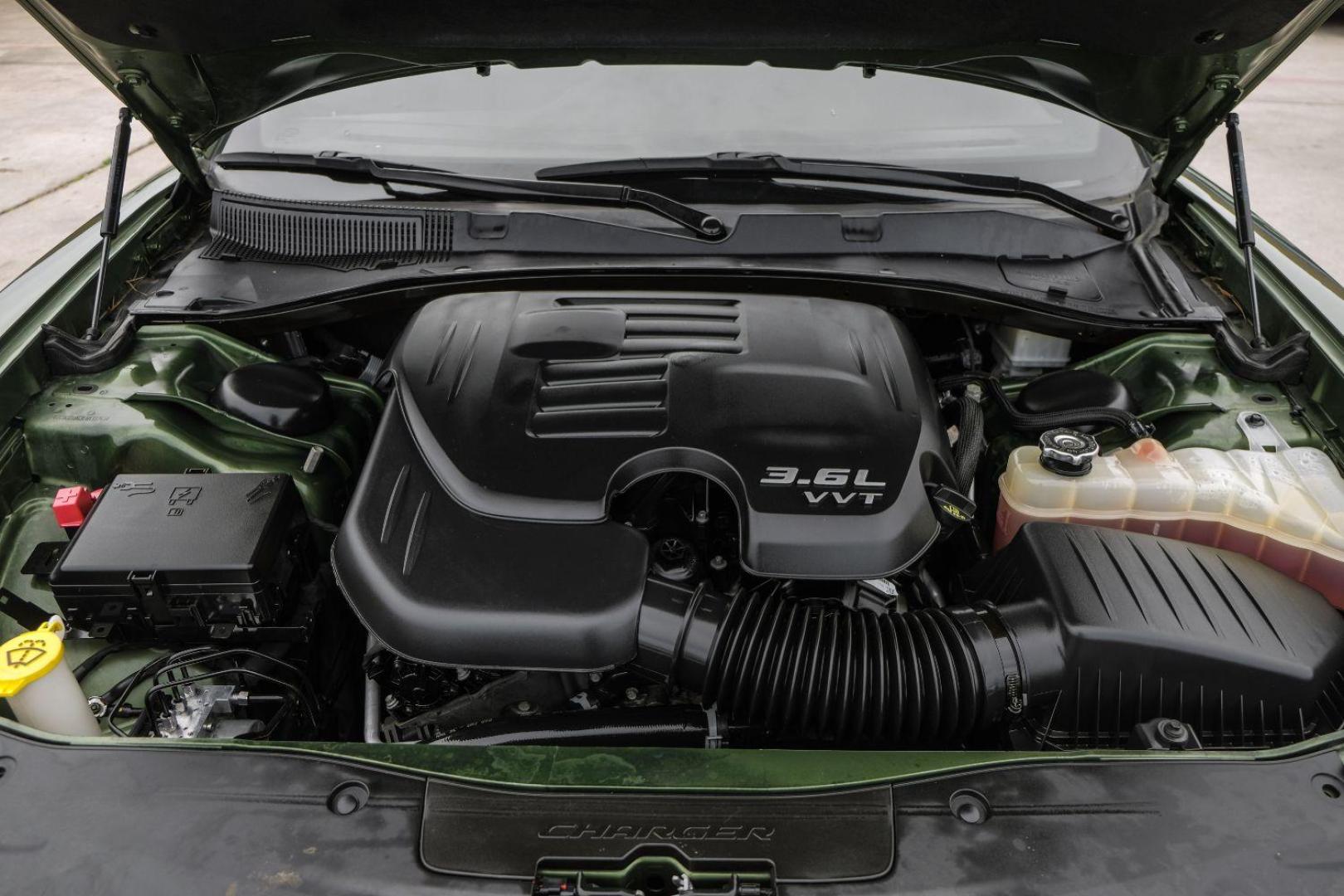 2020 GREEN Dodge Charger SXT (2C3CDXBG3LH) with an 3.6L V6 DOHC 24V engine, 8-Speed Automatic transmission, located at 2401 E Main St., Grand Prairie, TX, 75050, (972) 262-4440, 32.748981, -96.969643 - Photo#56