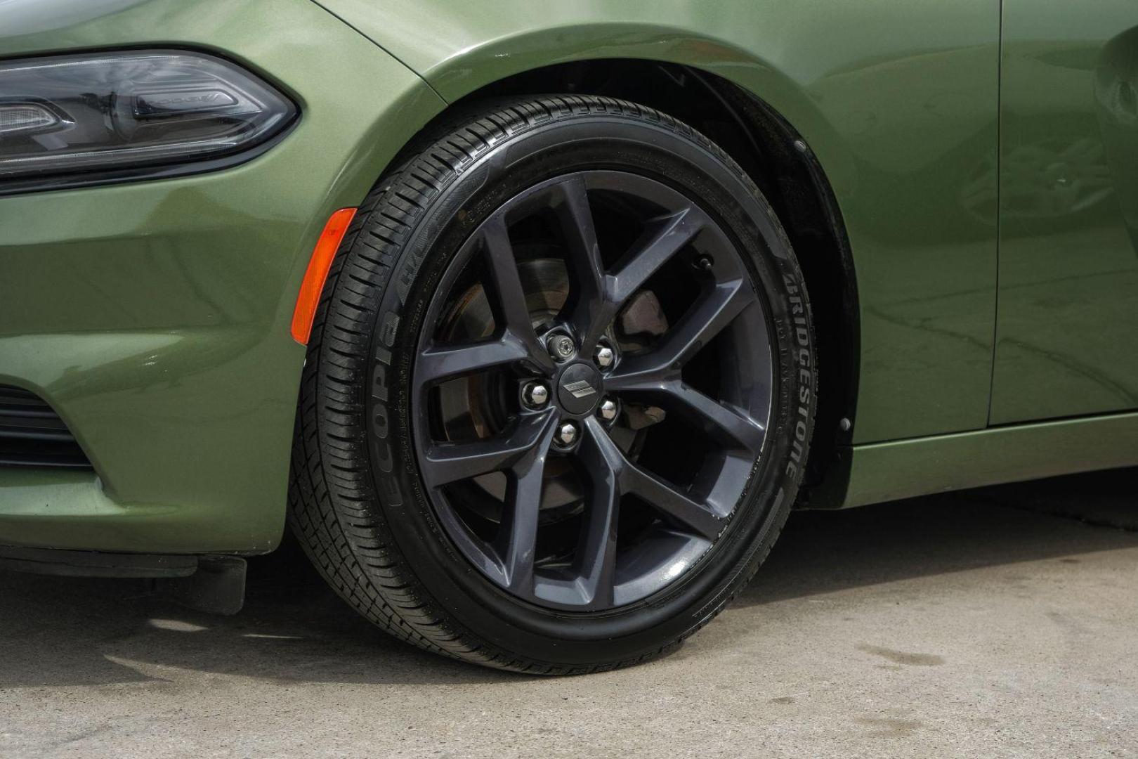 2020 GREEN Dodge Charger SXT (2C3CDXBG3LH) with an 3.6L V6 DOHC 24V engine, 8-Speed Automatic transmission, located at 2401 E Main St., Grand Prairie, TX, 75050, (972) 262-4440, 32.748981, -96.969643 - Photo#60