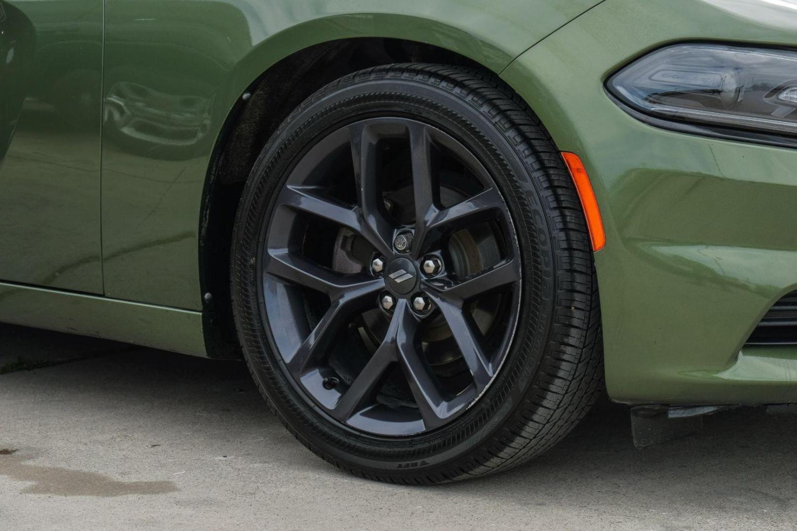 2020 GREEN Dodge Charger SXT (2C3CDXBG3LH) with an 3.6L V6 DOHC 24V engine, 8-Speed Automatic transmission, located at 2401 E Main St., Grand Prairie, TX, 75050, (972) 262-4440, 32.748981, -96.969643 - Photo#63