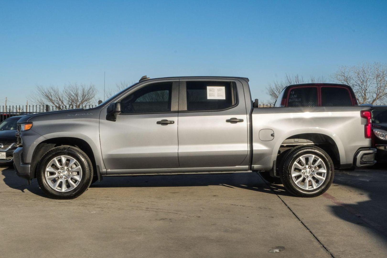 2019 GRAY Chevrolet Silverado 1500 Custom Crew Cab Short Box 2WD (3GCPWBEF3KG) with an 5.3L V8 OHV 16V engine, 6-Speed Automatic transmission, located at 2401 E Main St., Grand Prairie, TX, 75050, (972) 262-4440, 32.748981, -96.969643 - Photo#10