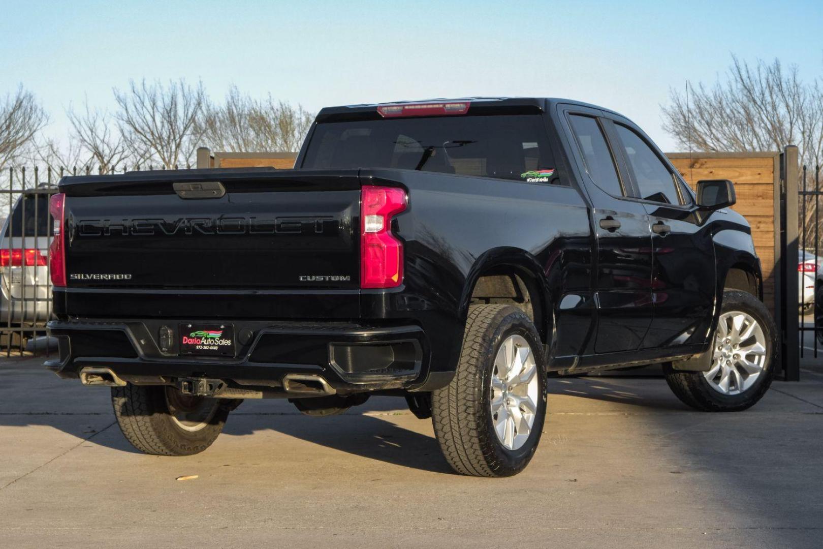 2019 BLACK Chevrolet Silverado 1500 Custom Double Cab 2WD (1GCRWBEF8KZ) with an 5.3L V8 OHV 16V engine, 6-Speed Automatic transmission, located at 2401 E Main St., Grand Prairie, TX, 75050, (972) 262-4440, 32.748981, -96.969643 - Photo#9